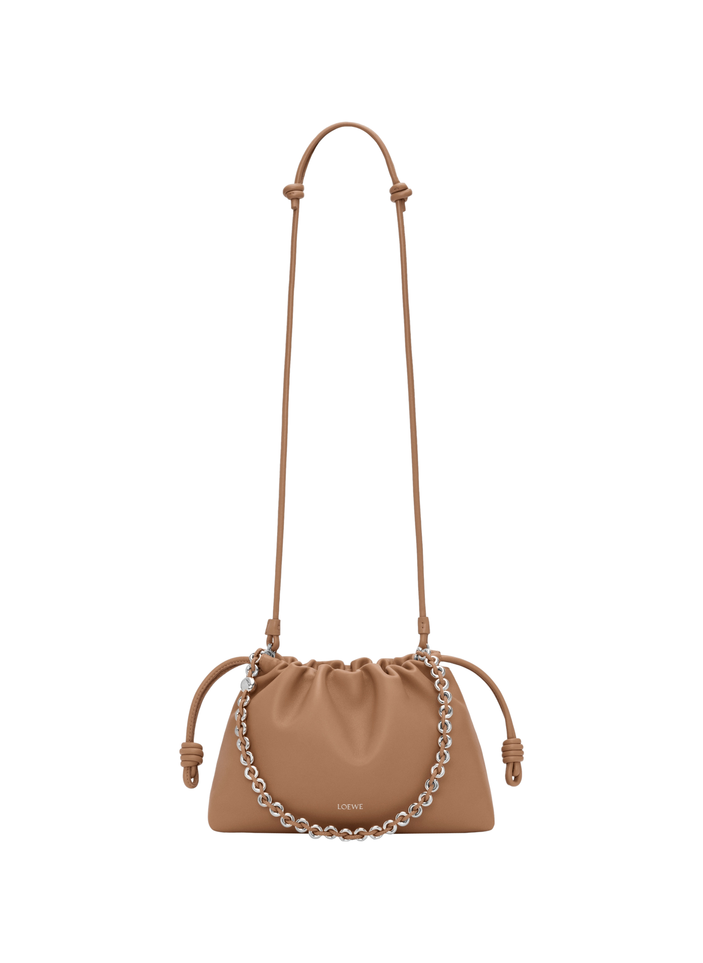 Flamenco Tasche mittelgroß aus Leder Braun