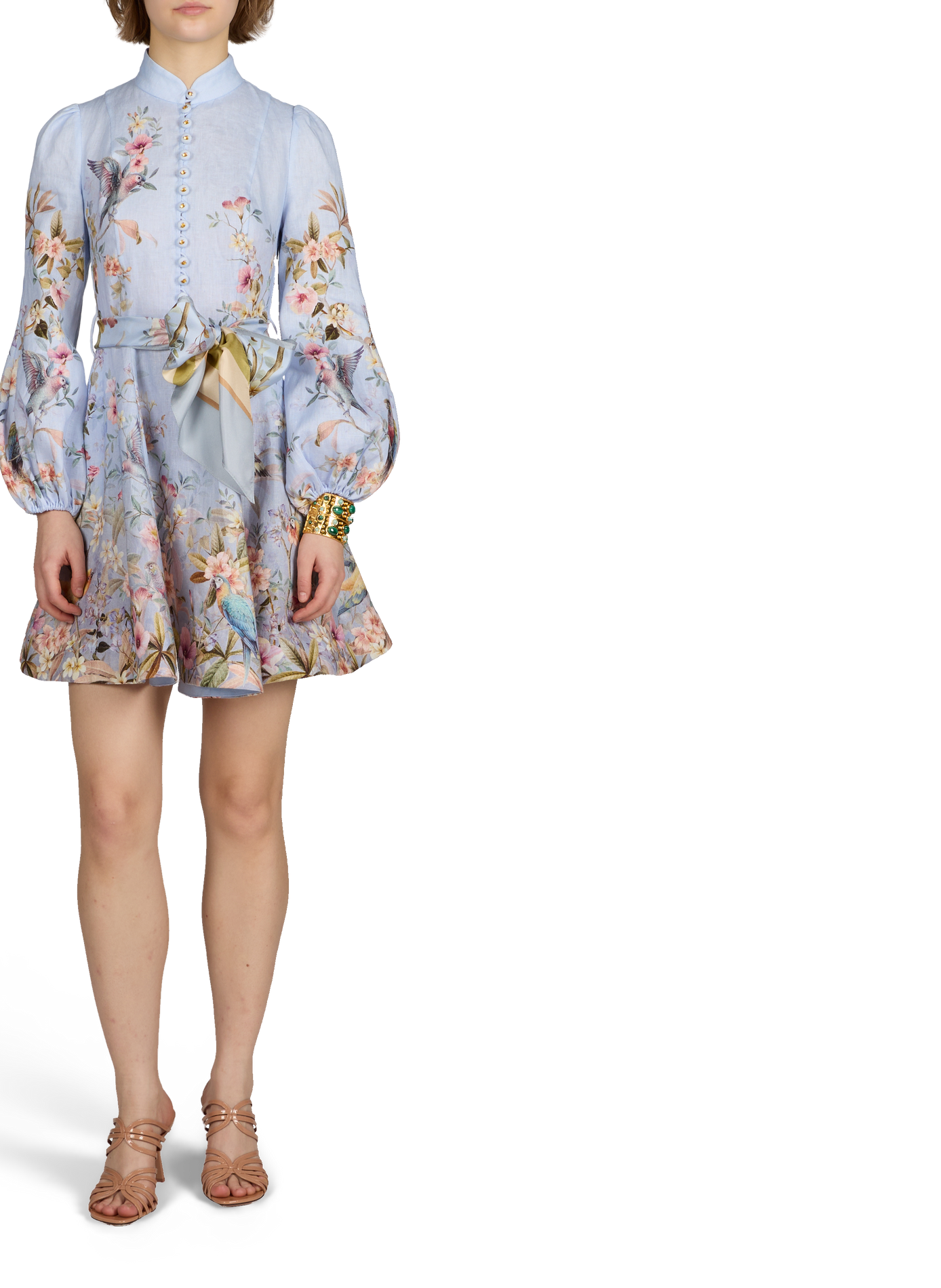 Robe boutonnée Rebellion imprimé fleuri en lin ZIMMERMANN Multicolore
