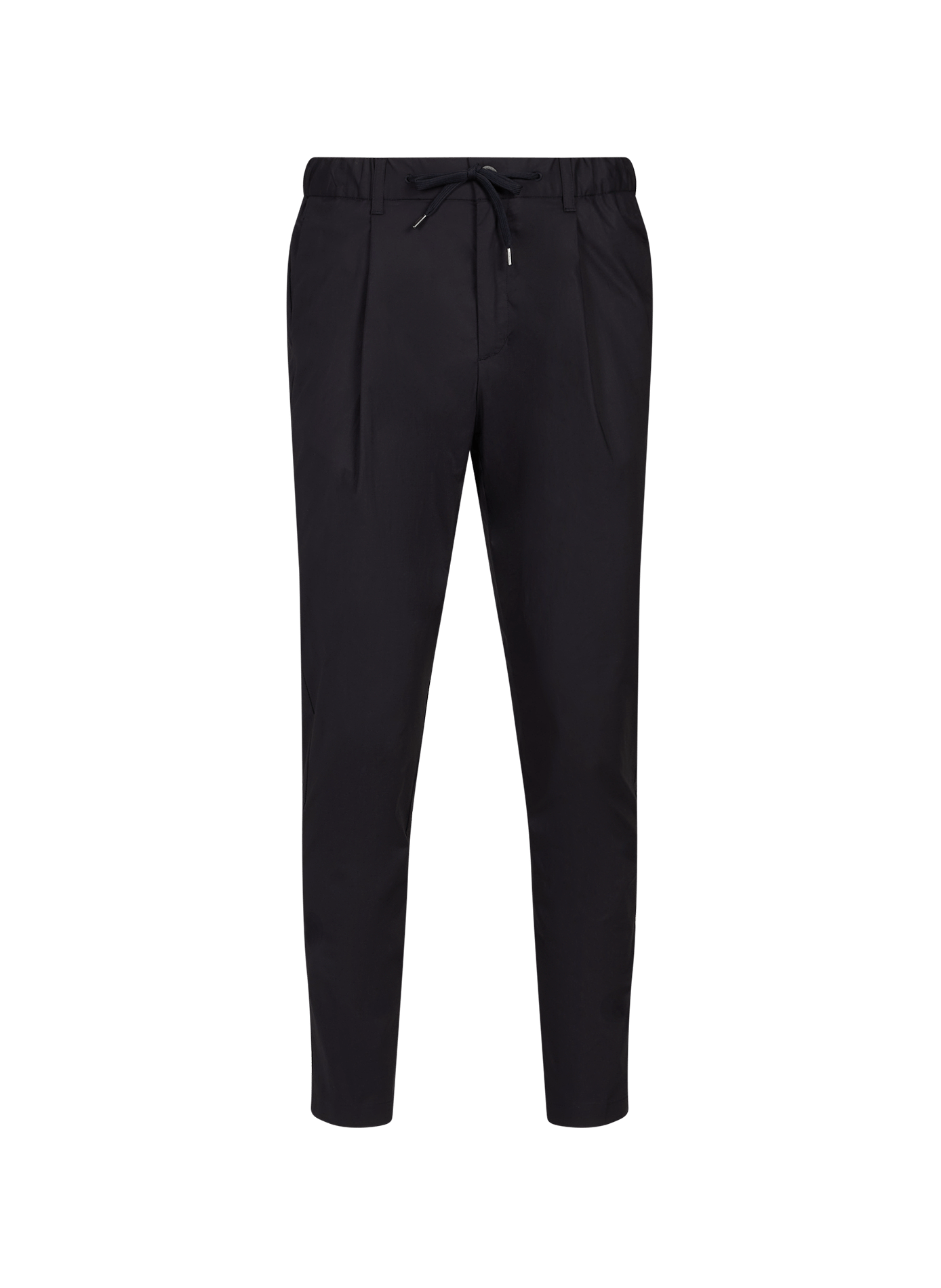 Drawstring cotton blend pants  Blu navy