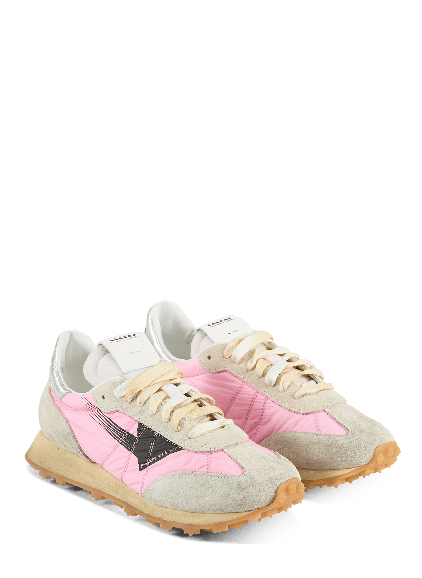 Baskets Aster en cuir mélangé RUN OF Rose