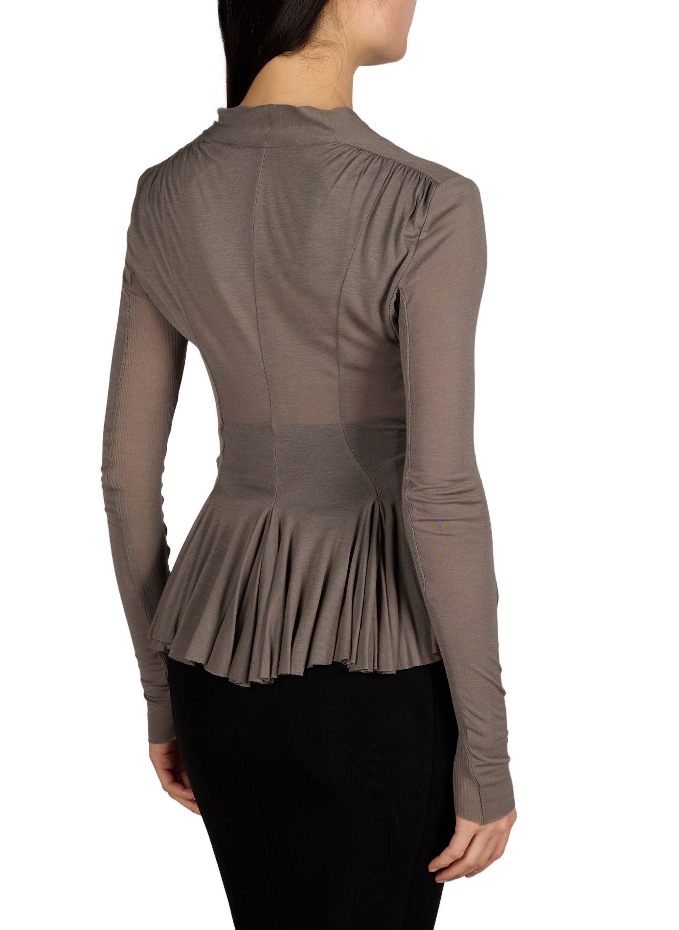 Cardigan à manches longues noué sur le devant RICK OWENS Beige