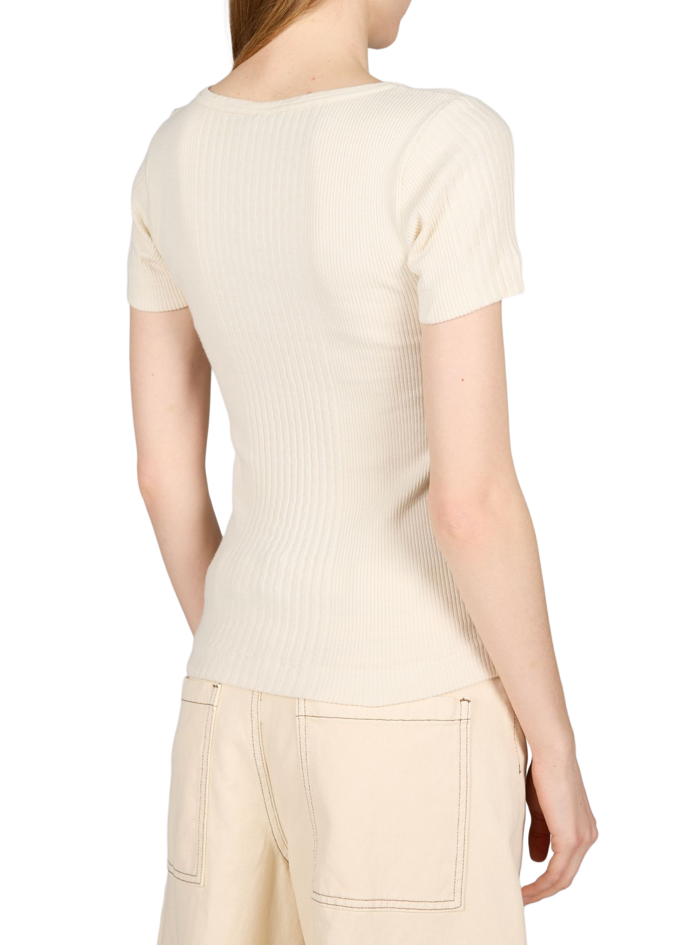 Ribbed cotton Rani t-shirt PURE SUGAR Beige