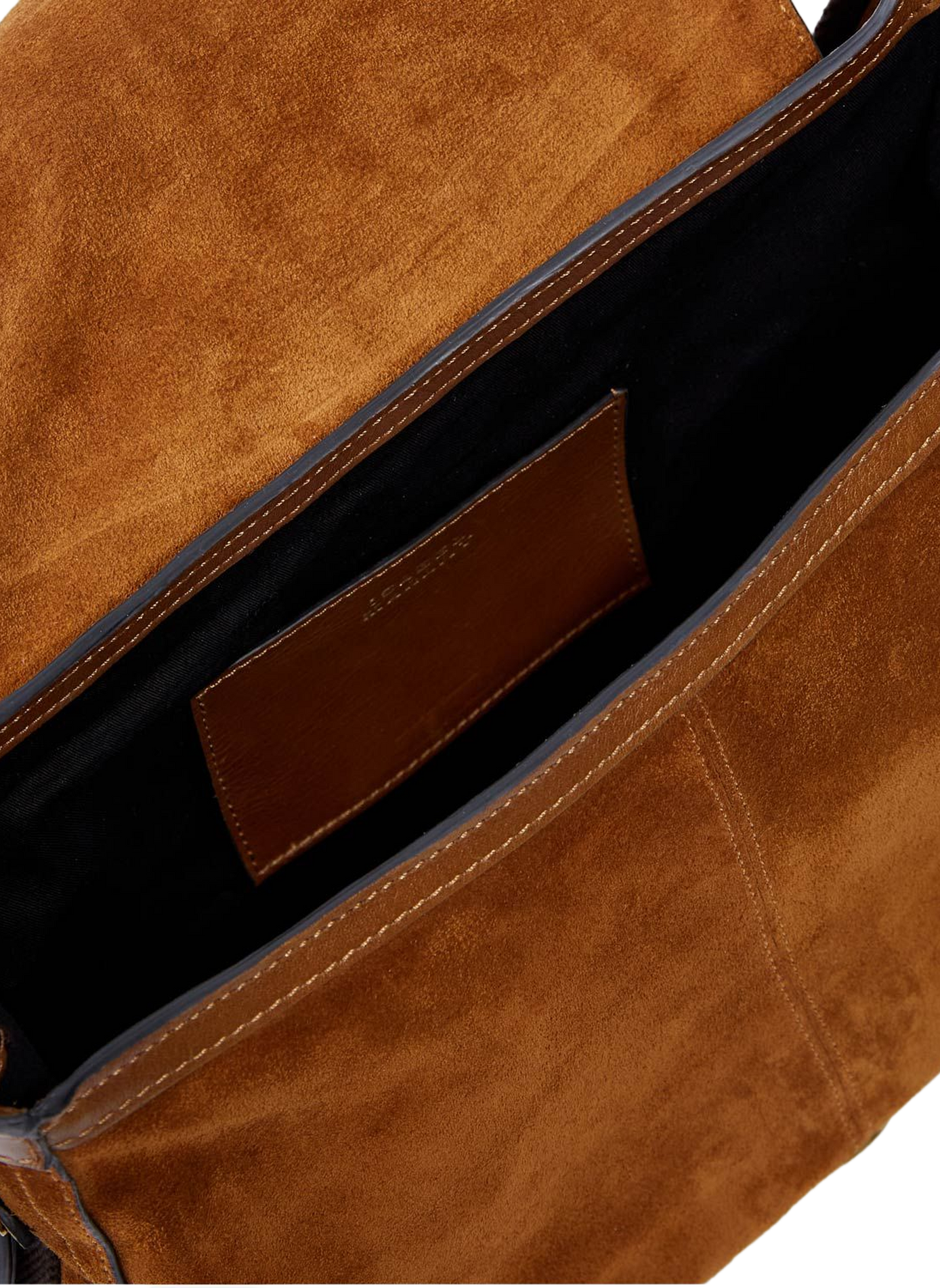 Sac besace Sierra S en cuir de veau velours ISABEL MARANT Marron