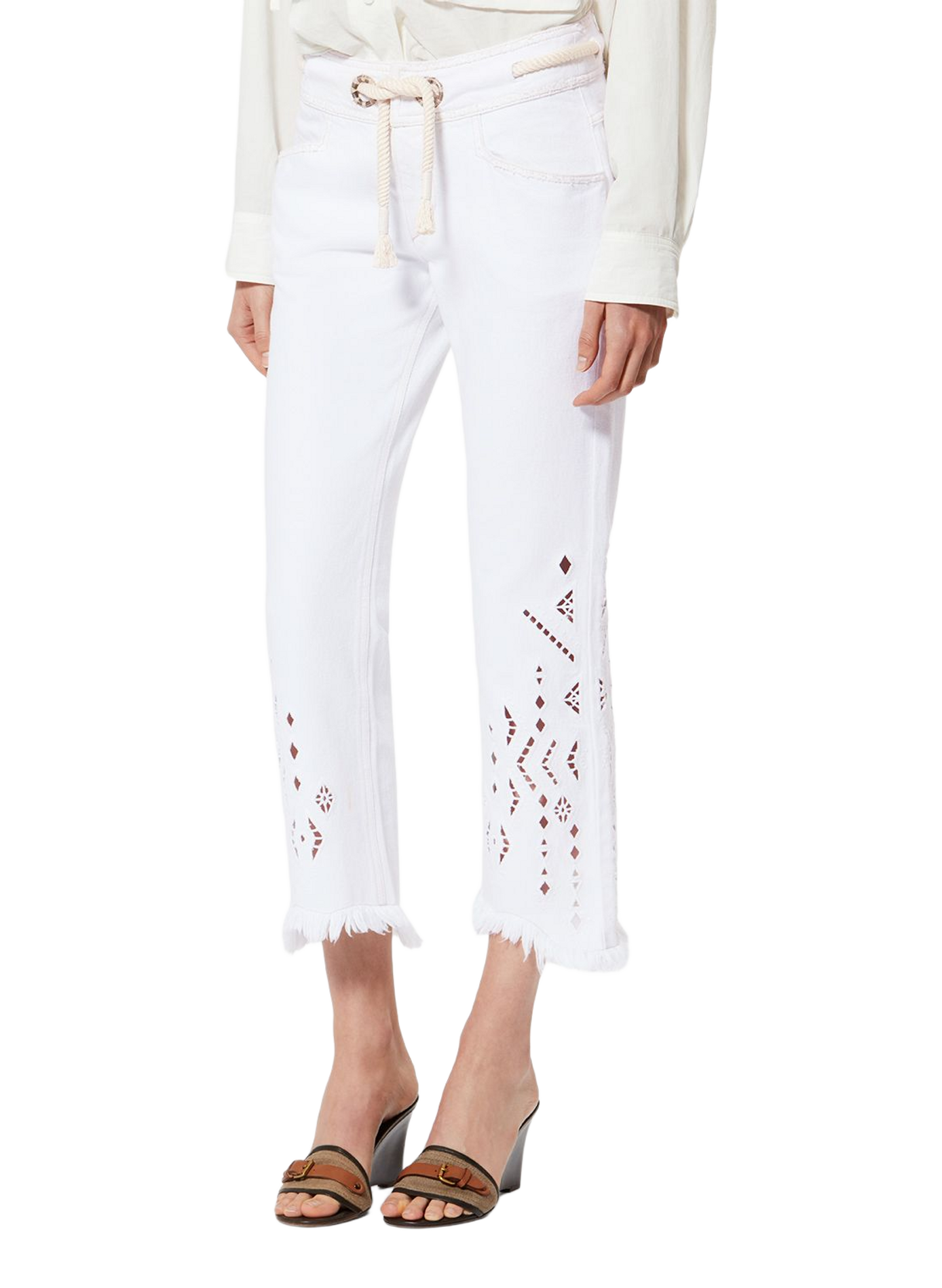 Alison kick flare denim pants ISABEL MARANT White