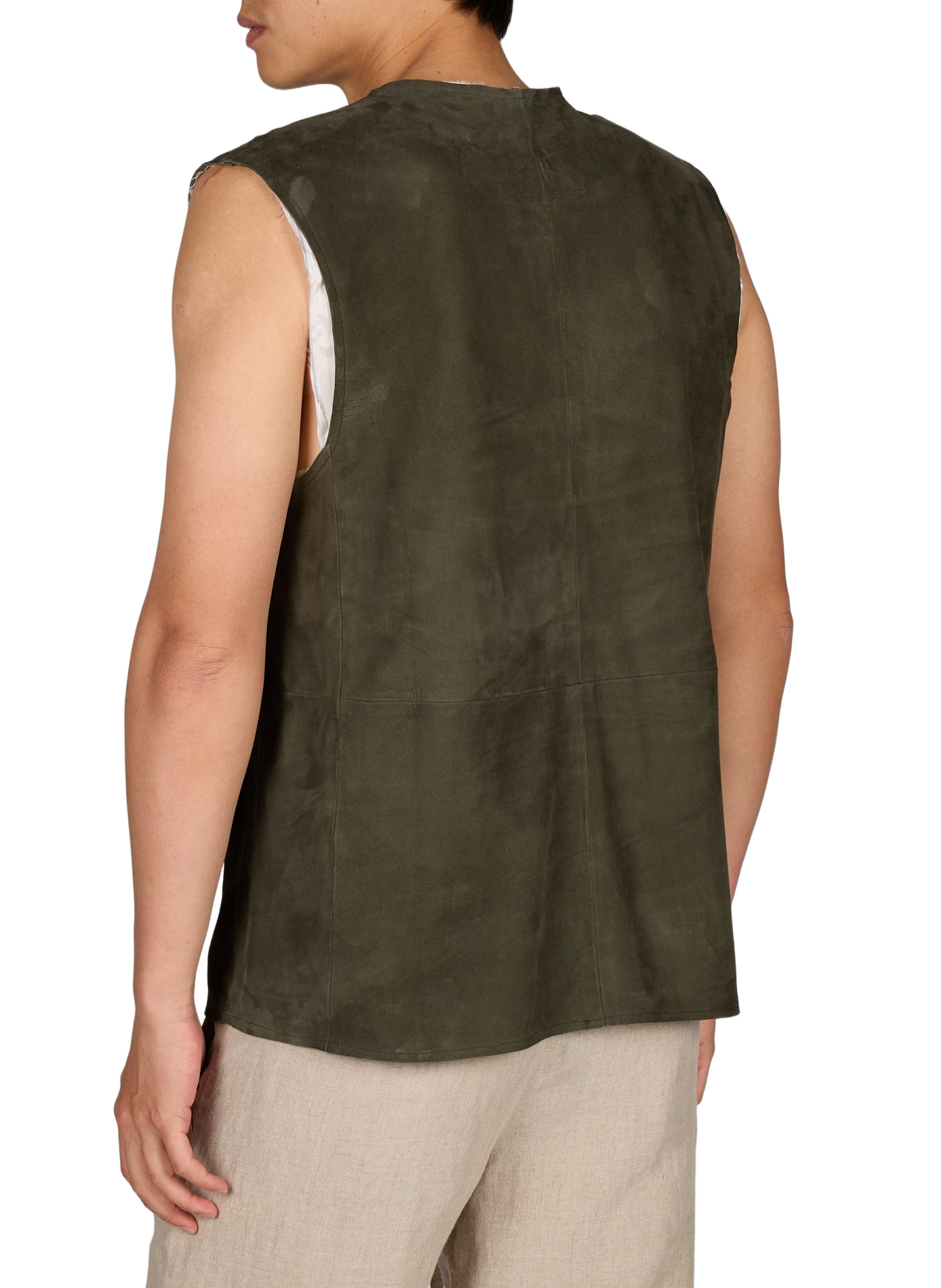 Tanktop mit Wildlederfutter SONIA CARRASCO Khaki