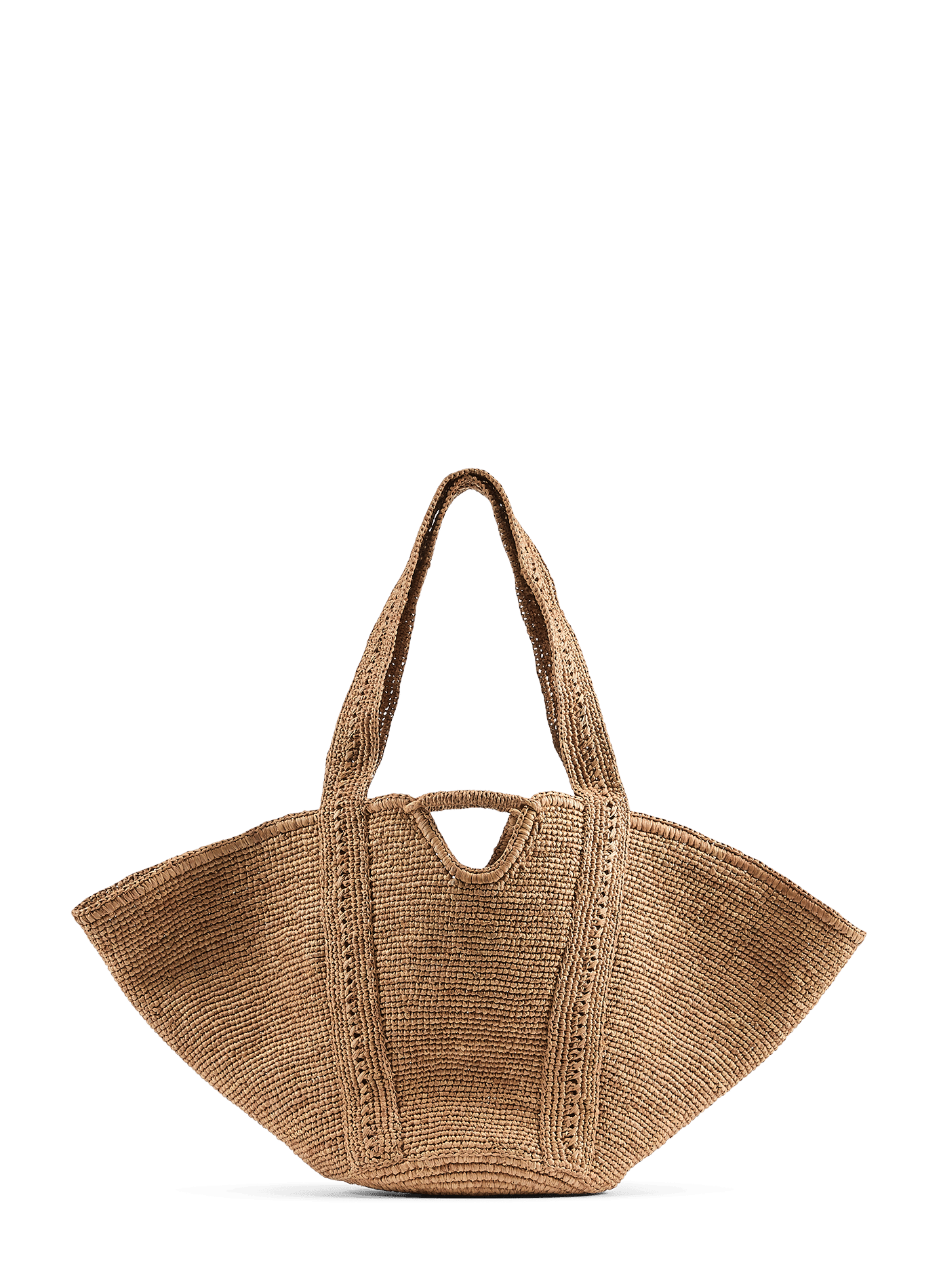 Large raffia Sole bag AMARRE Beige