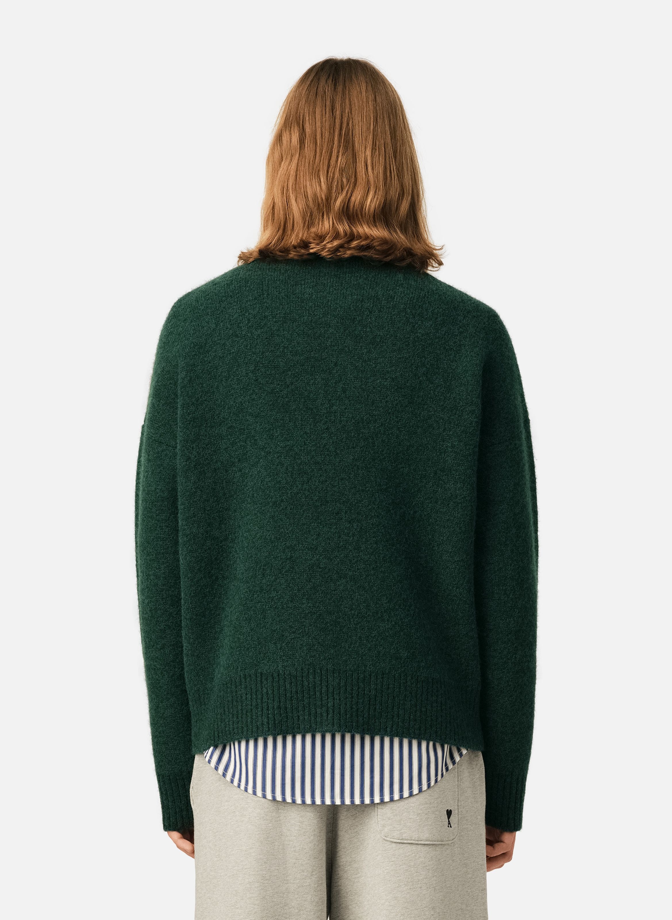 Pull unisexe en alpaga ami de coeur AMI PARIS Vert