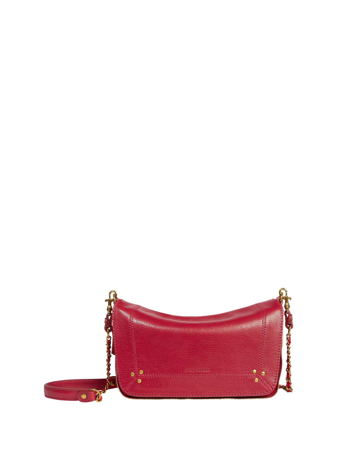 Sac épaule grainé en coton JÉRÔME DREYFUSS Rouge