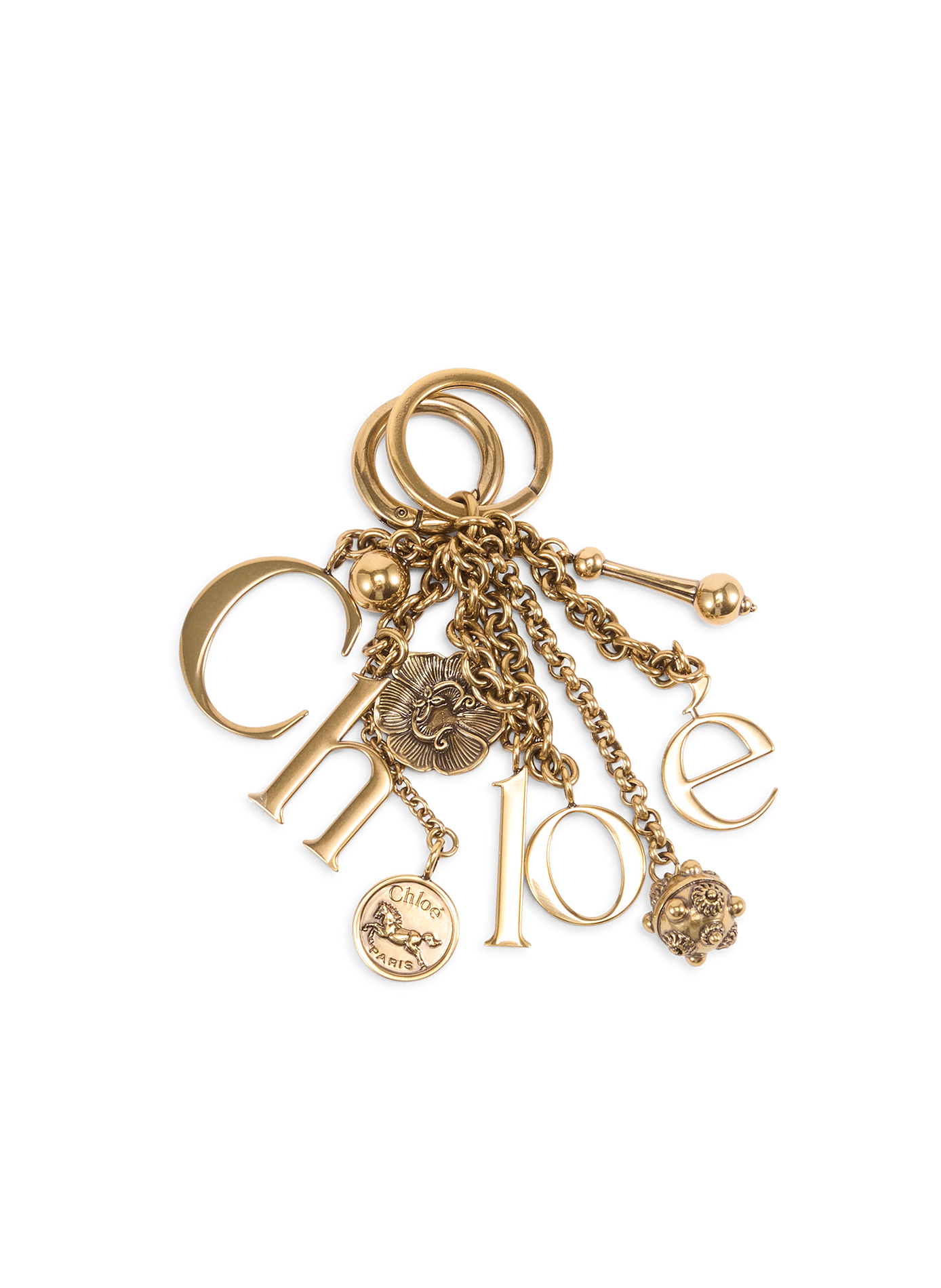 Sleutelhanger met logo-symbolen CHLOÉ Bruin