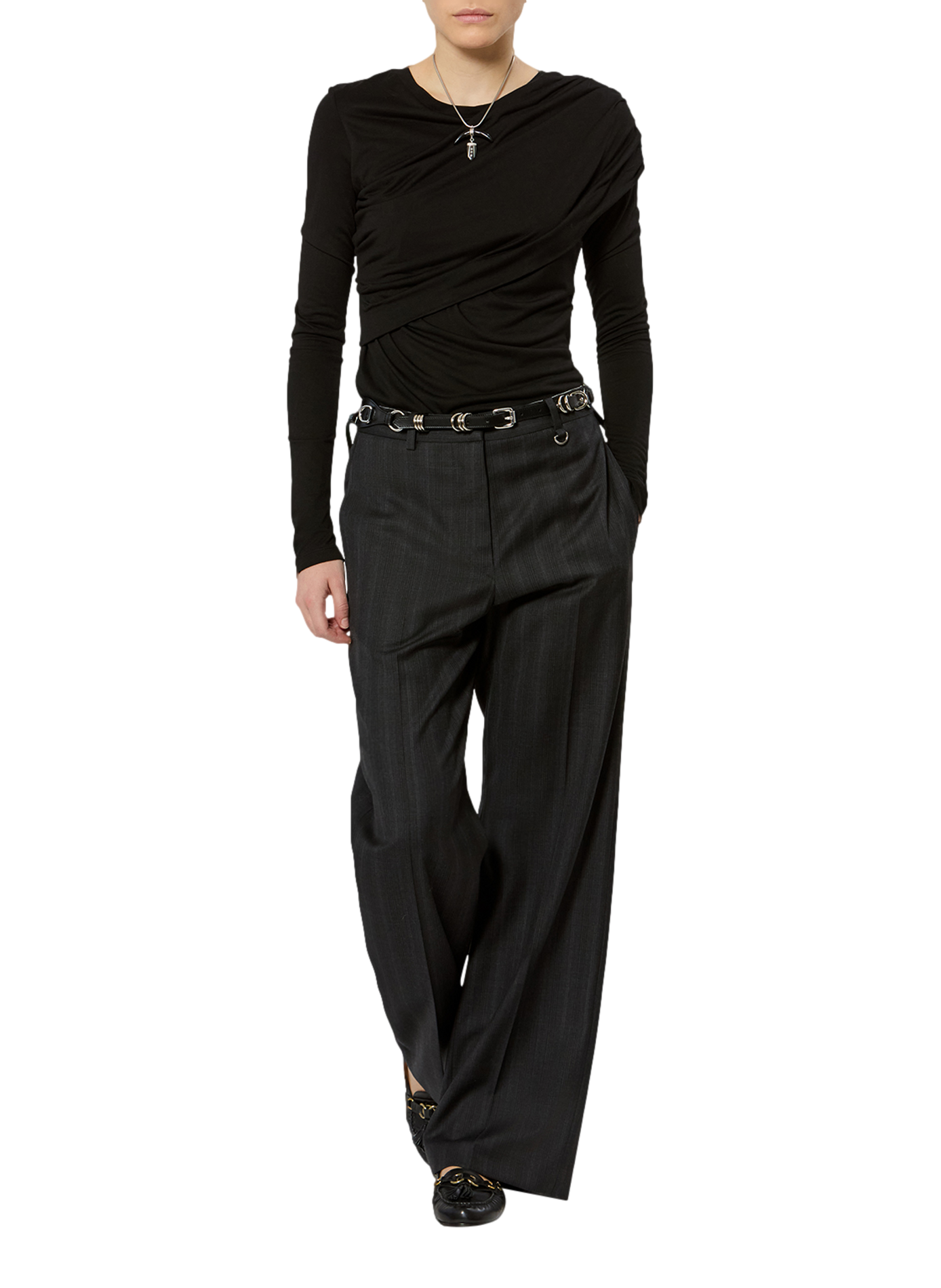 Top in drapiertem Jersey ISABEL MARANT Schwarz