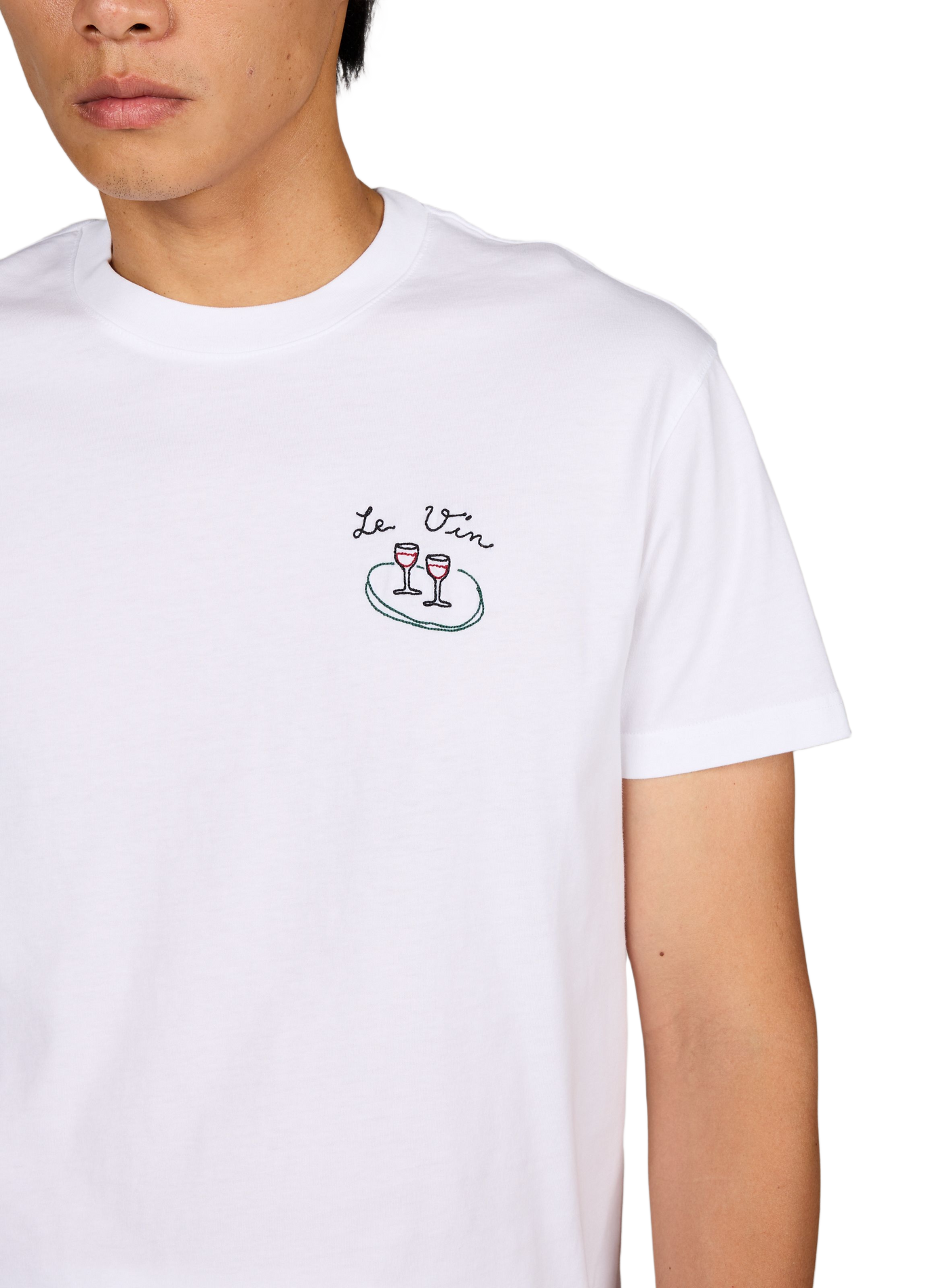 Popincourt Embroidered Cotton T-shirt MAISON LABICHE Pink