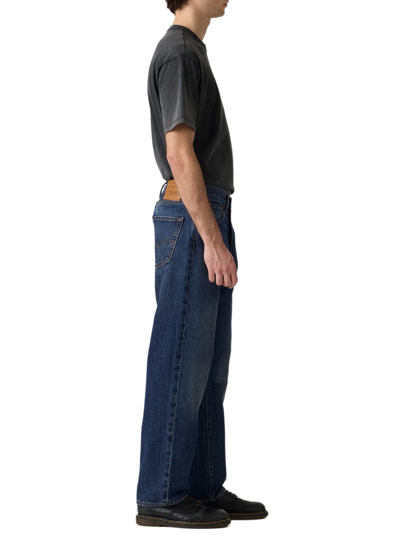 Gerade geschnittene weite Baumwoll-Jeans LEVI'S Blau