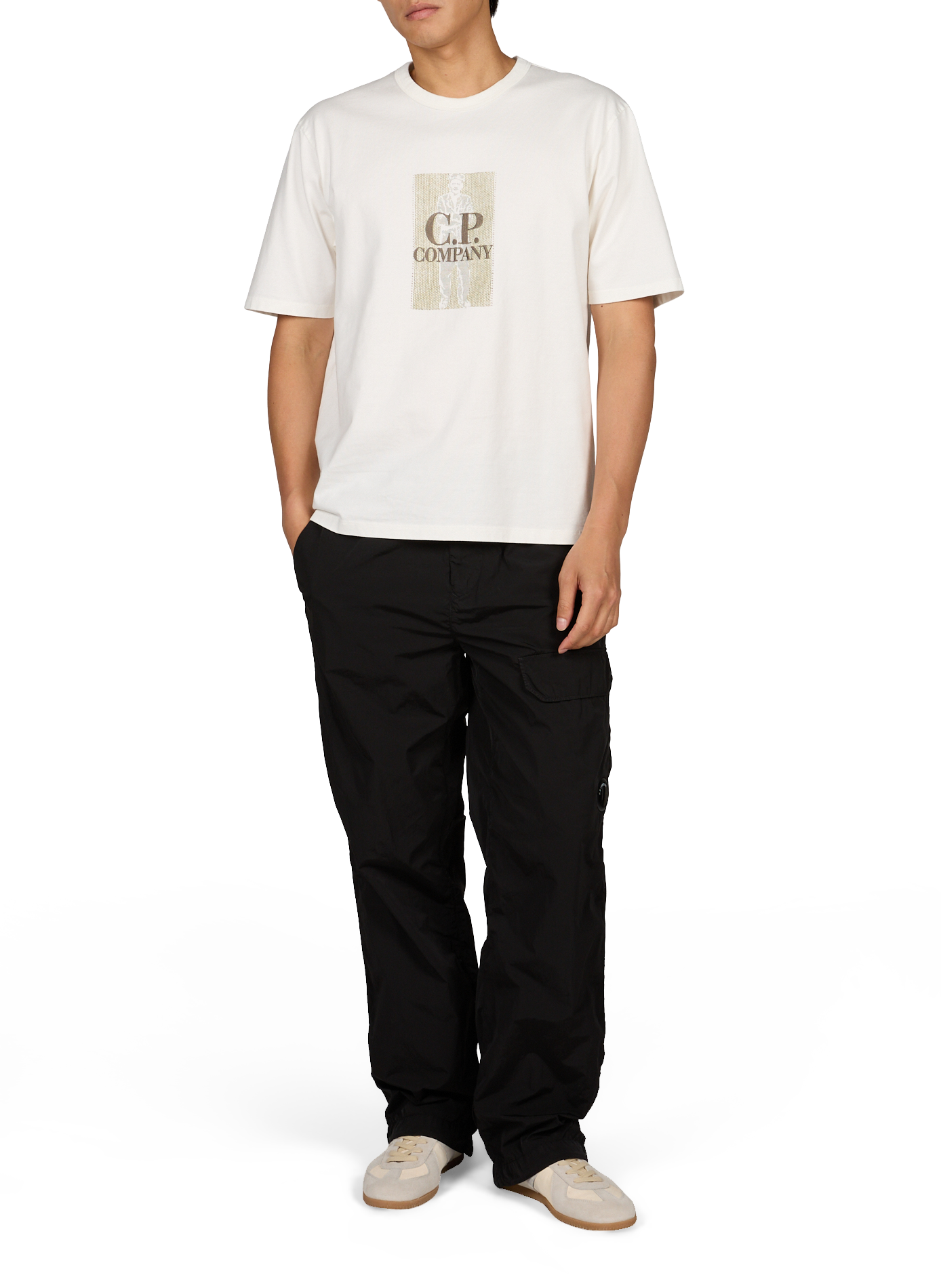 Logo cotton T-shirt CP COMPANY White