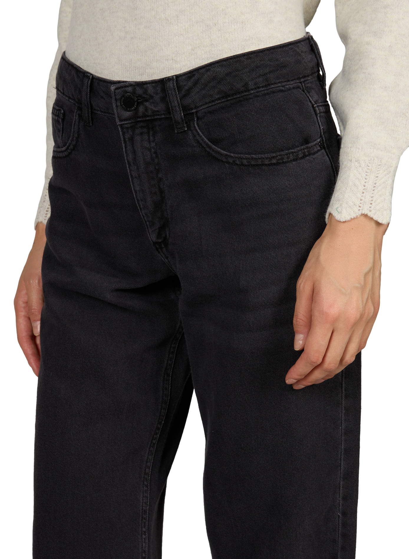 Weite Baumwolljeans VILA Schwarz