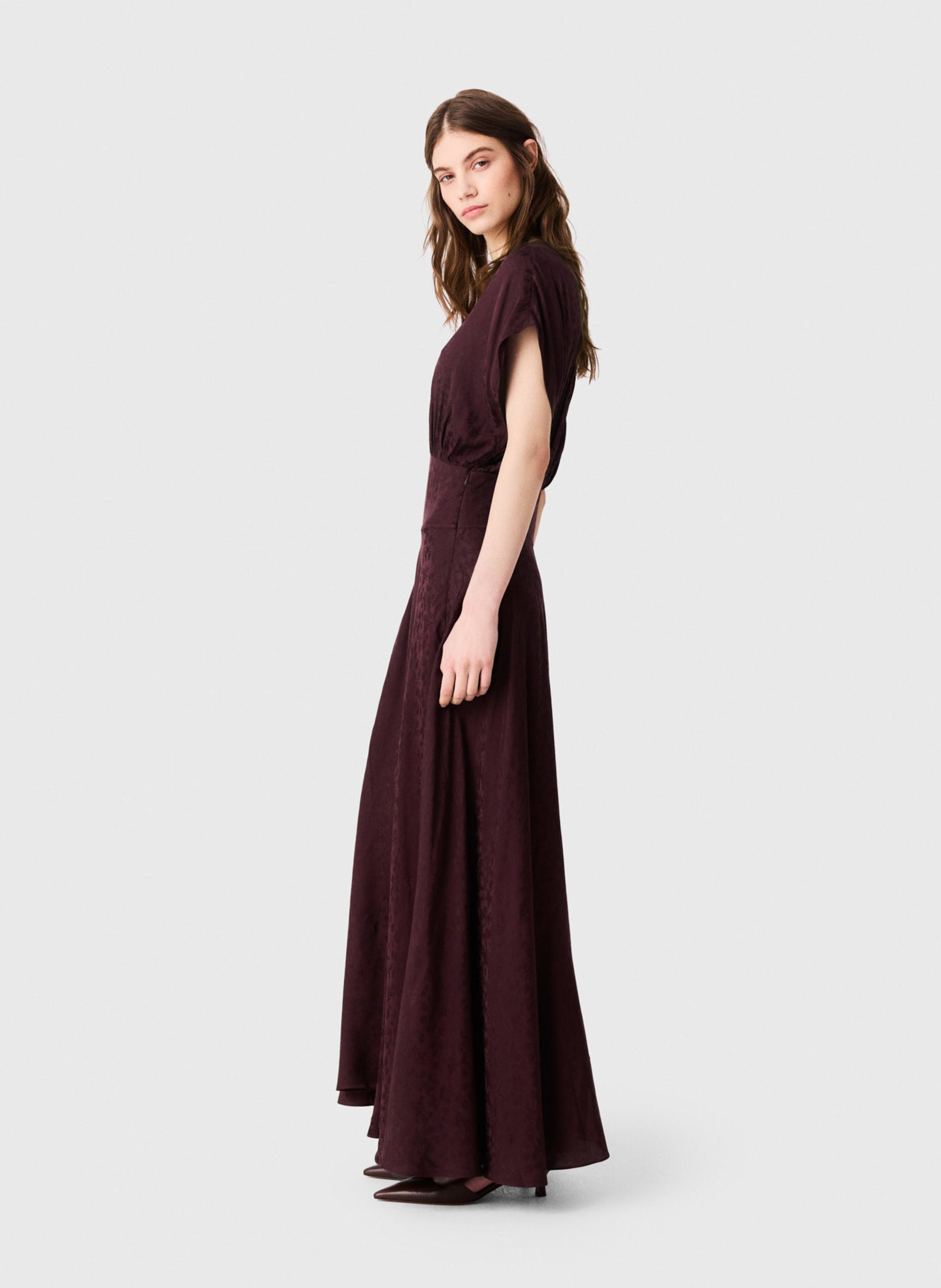 Robe longue évasée MAJE Rouge