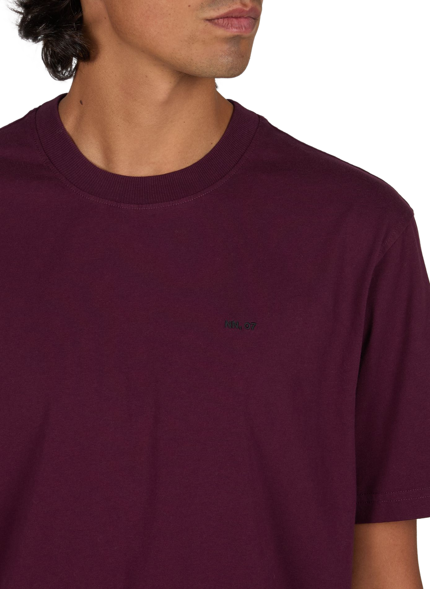 T-shirt col rond en coton NN.07 Rouge