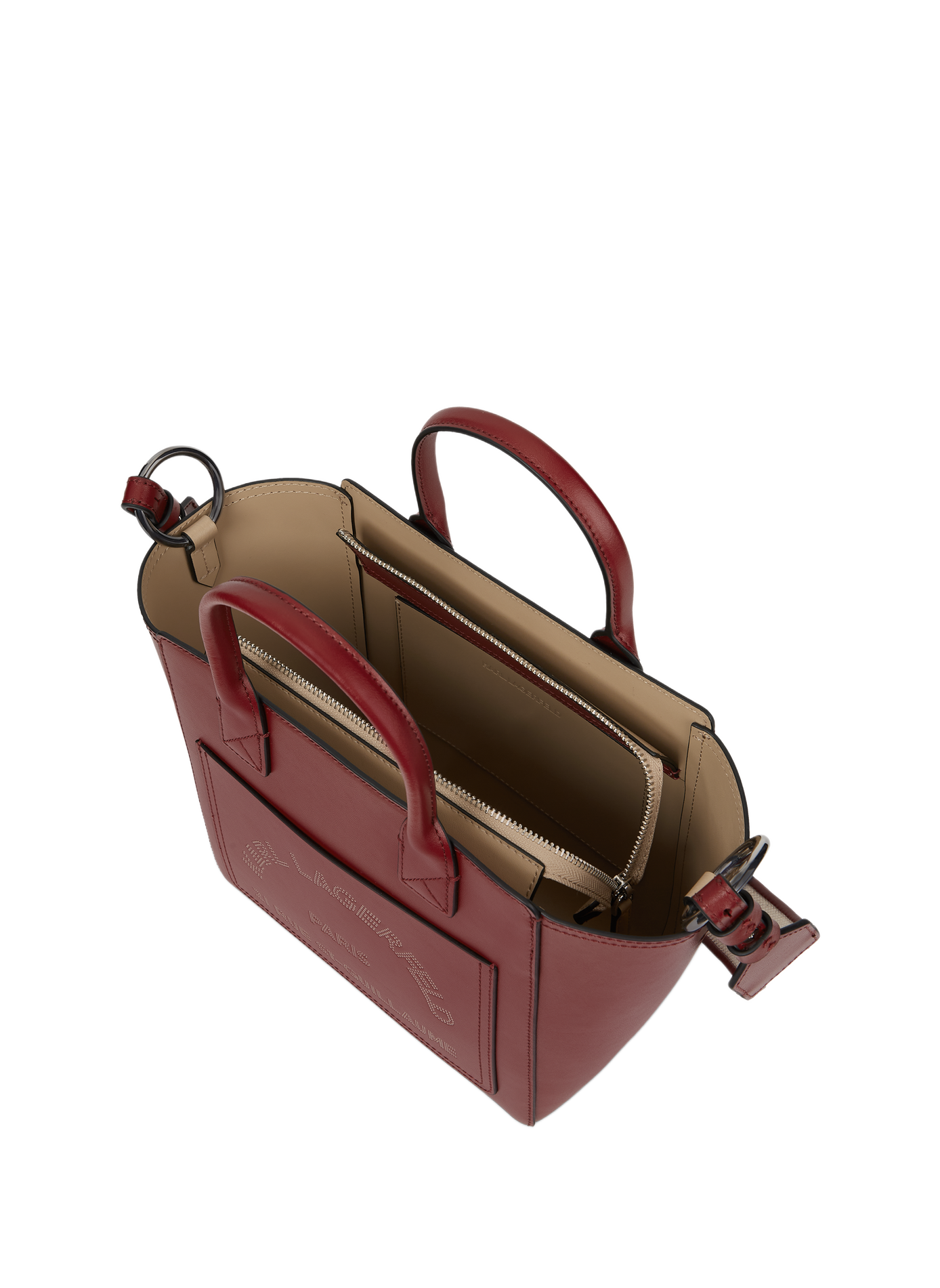 Shopper tas K/Daily met afneembare leren band KARL LAGERFELD Rood