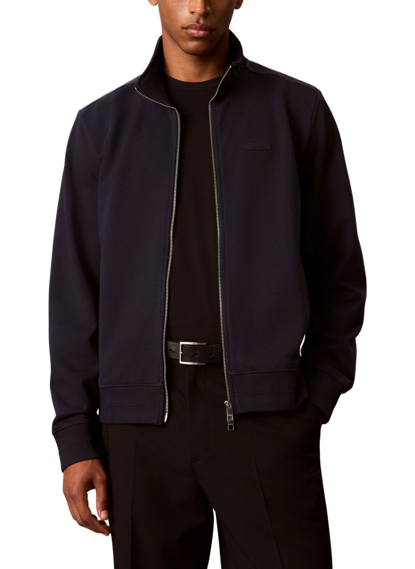 Gilet manches longues en coton mélangé CALVIN KLEIN Bleu