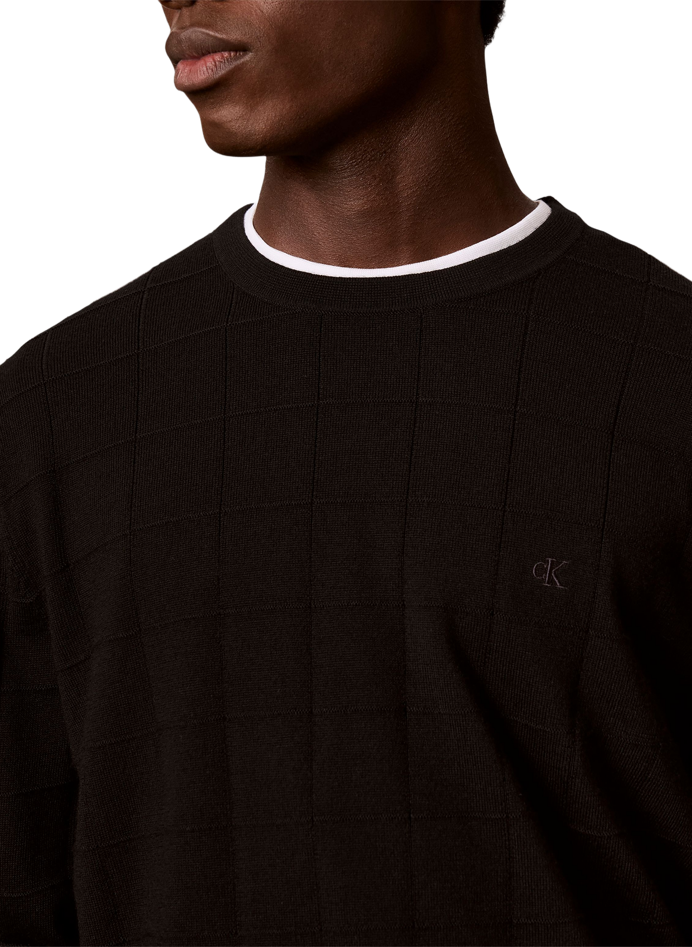 Straight merino wool jumper | Black CALVIN KLEIN Men