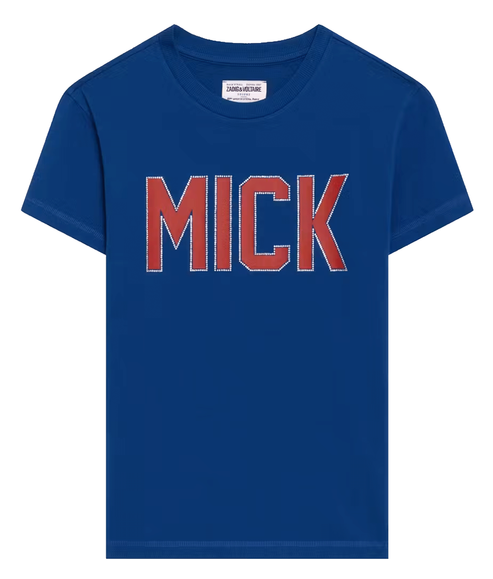 Recht T-shirt met ronde hals en Walk-zeefdruk ZADIG&VOLTAIRE Blauw