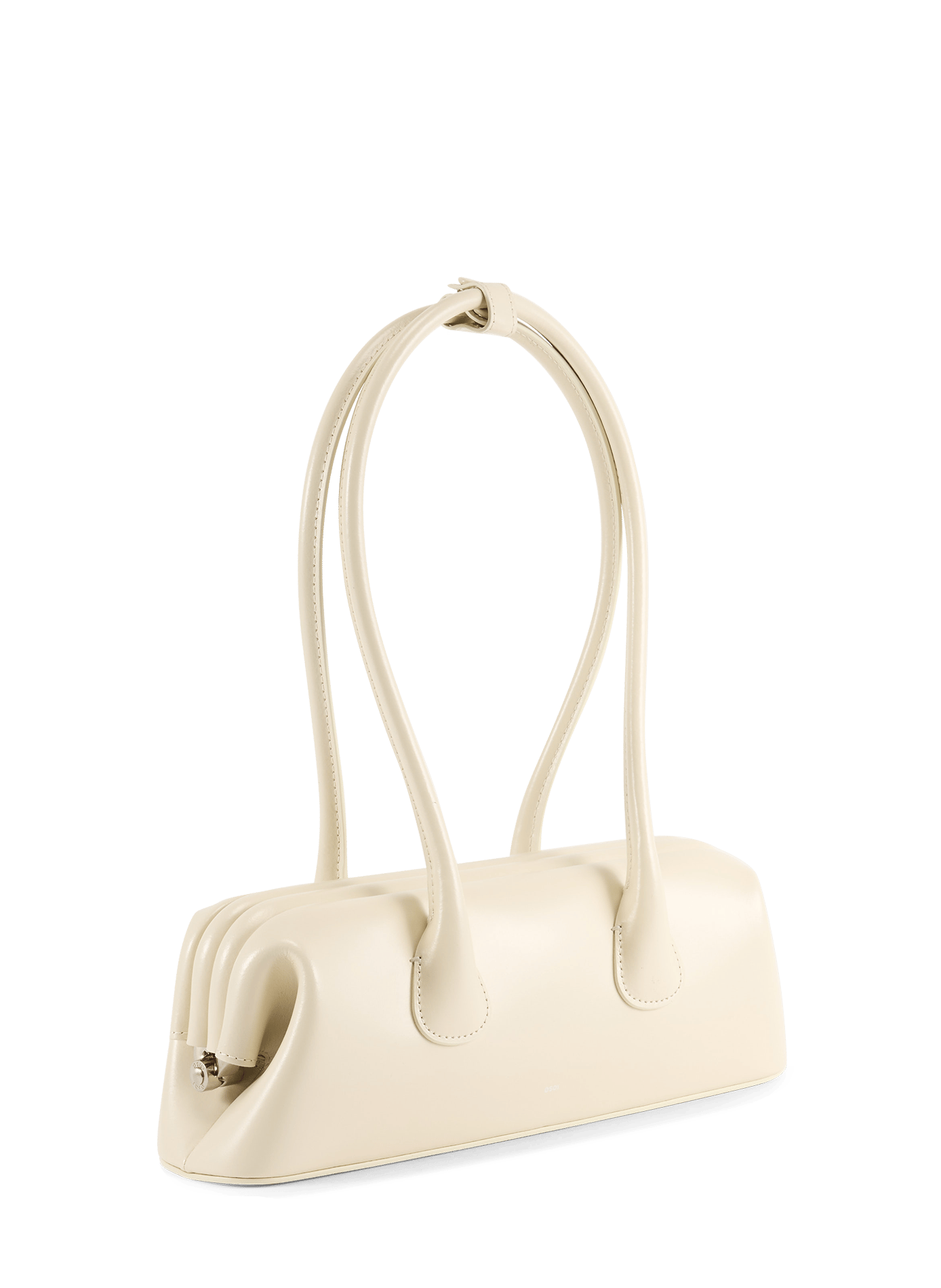 Sac porté épaule Boat Wide Mini en cuir | Beige OSOI Femme