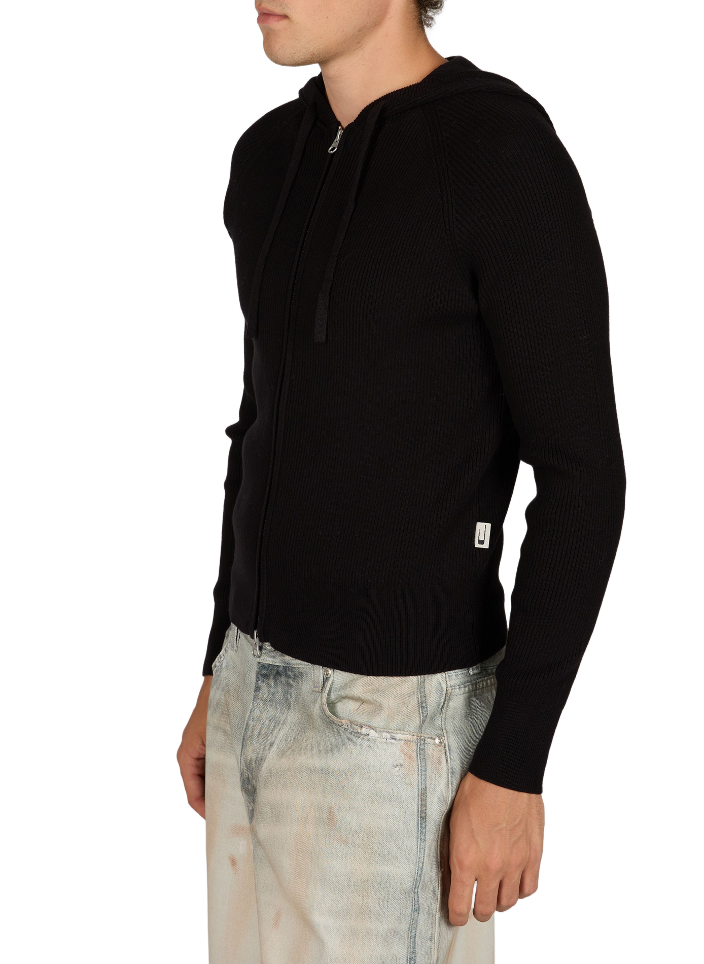 Gerader Kapuzenpullover aus Baumwolle CARRER Schwarz