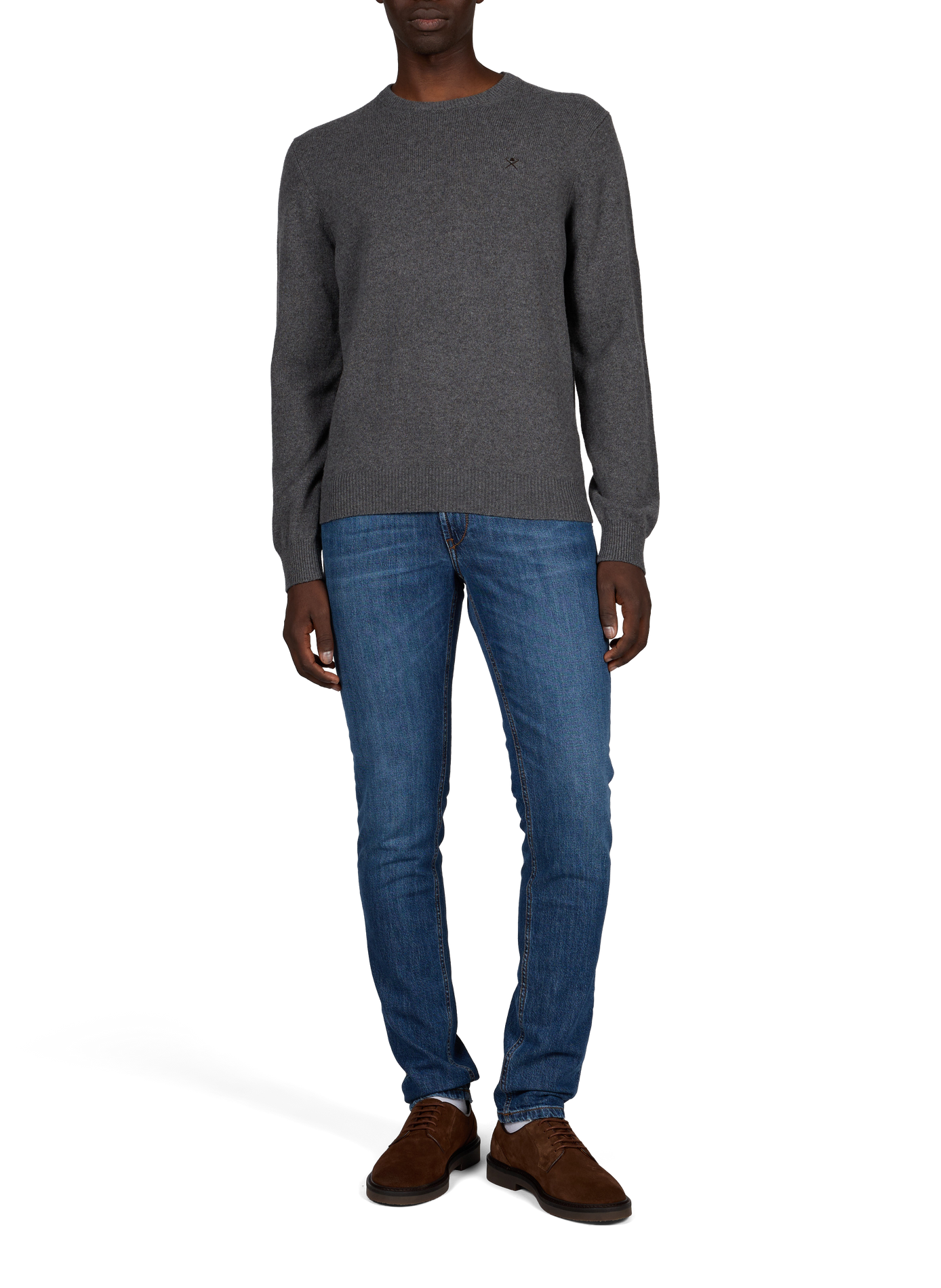 Straight wool jumper | Grey HACKETT Men