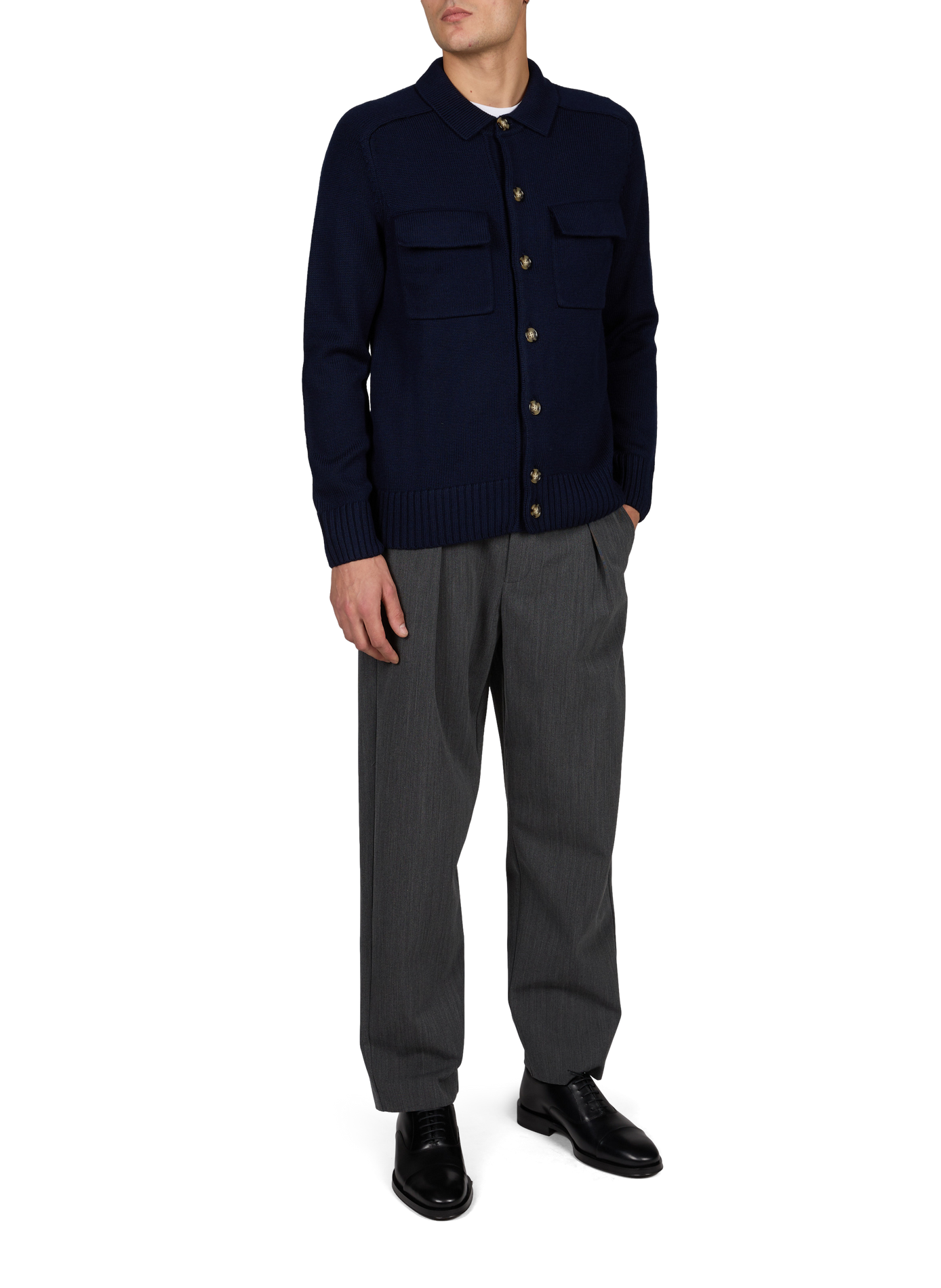 Wollweste mit Knöpfen WINDSOR Blau