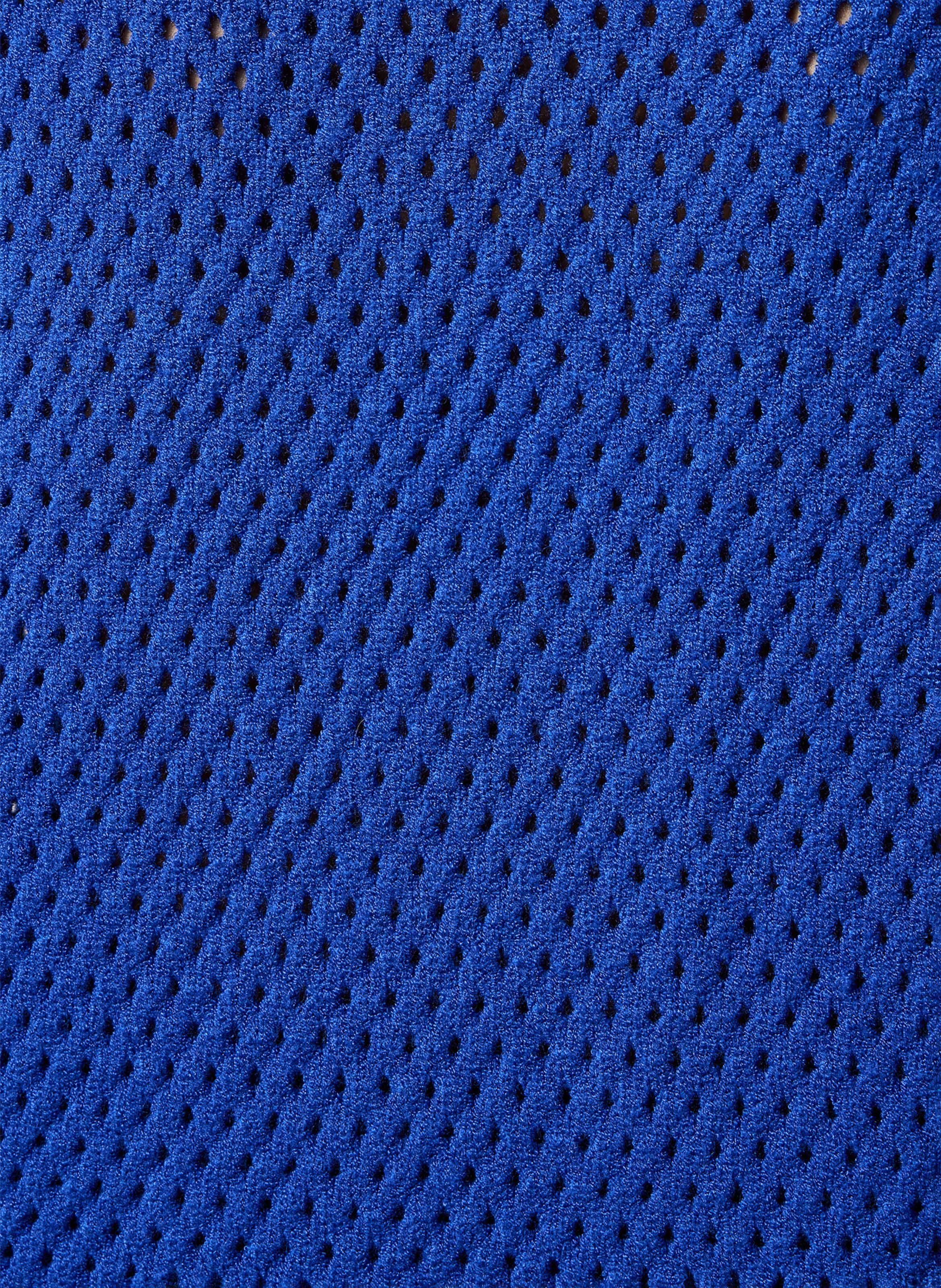 Ruimvallend vest met ronde hals in opengewerkt breisel LA FEE MARABOUTEE Blauw