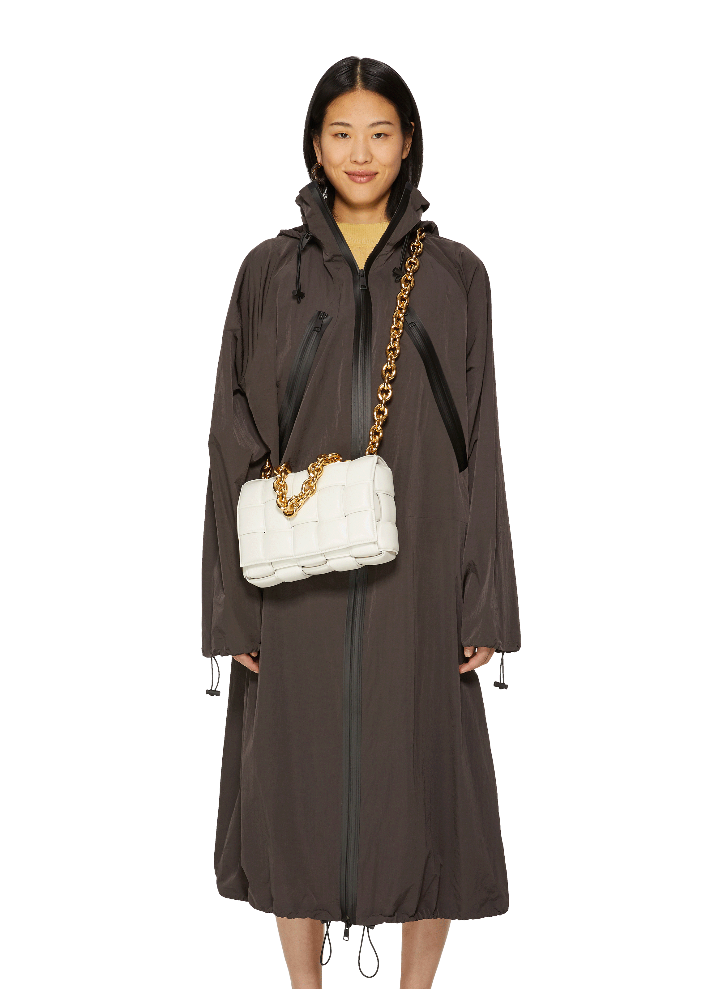 BOTTEGA VENETA Waterproof Long Jacket Brown