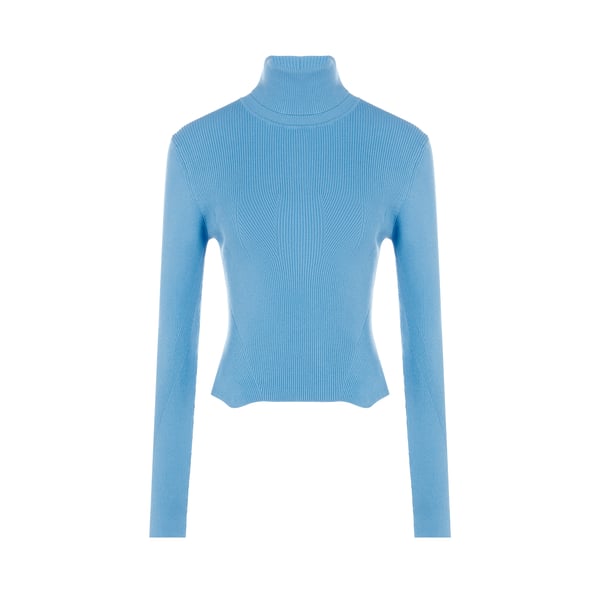 Pull court avec col roulé