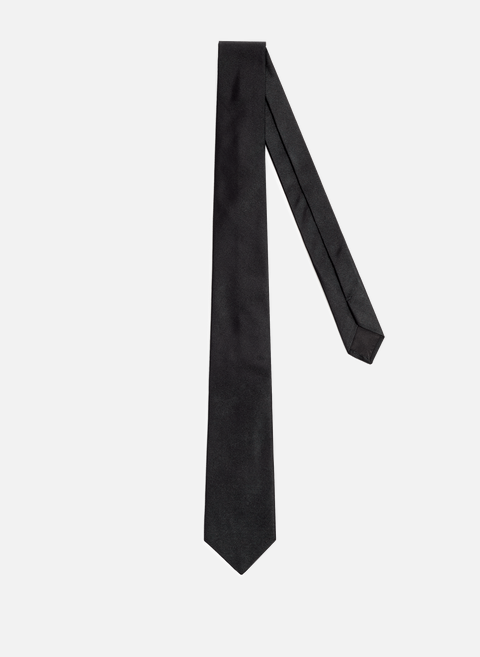 ربطة عنق حريرية باللون الأسودPRADA 
