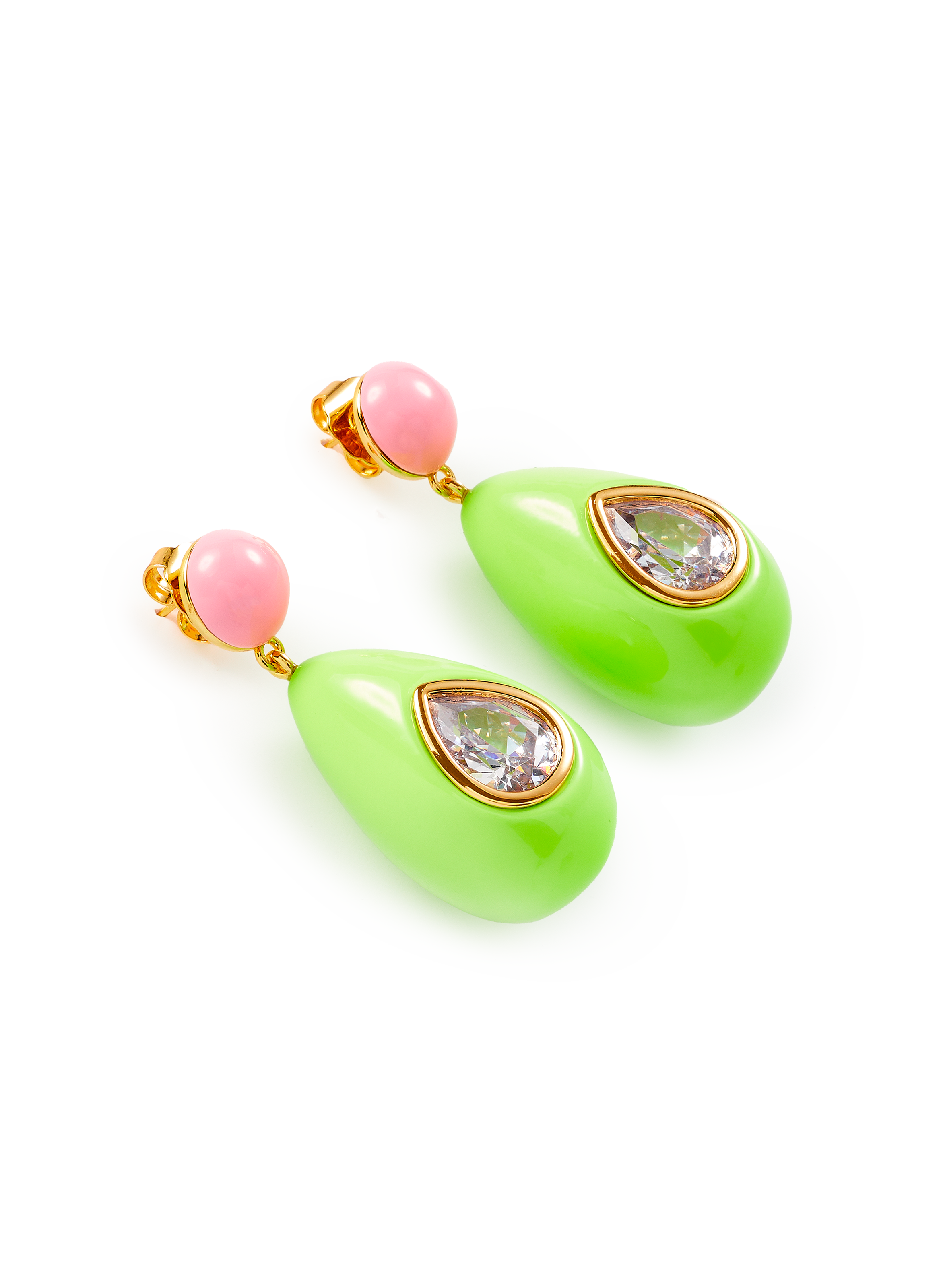 Boucles d'oreille pendantes avec cristaux