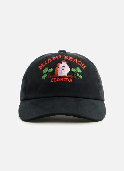 Kisses from Miami cotton baseball cap CARNE BOLLENTE