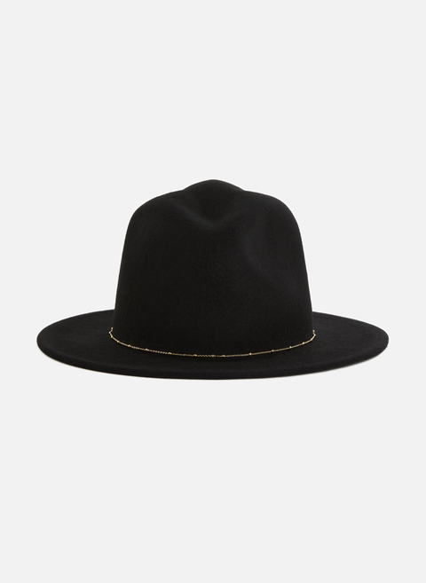 قبعة من الصوف باللون الأسودVAN PALMA 