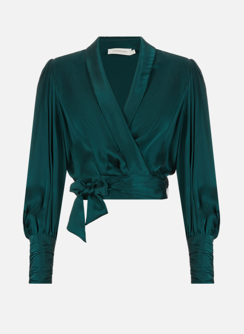 Silk blouse GreenZIMMERMANN 