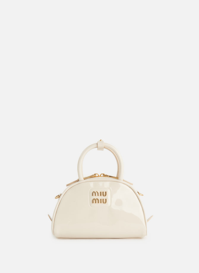 Crocodile-effect embossed leather mini bag MIU MIU