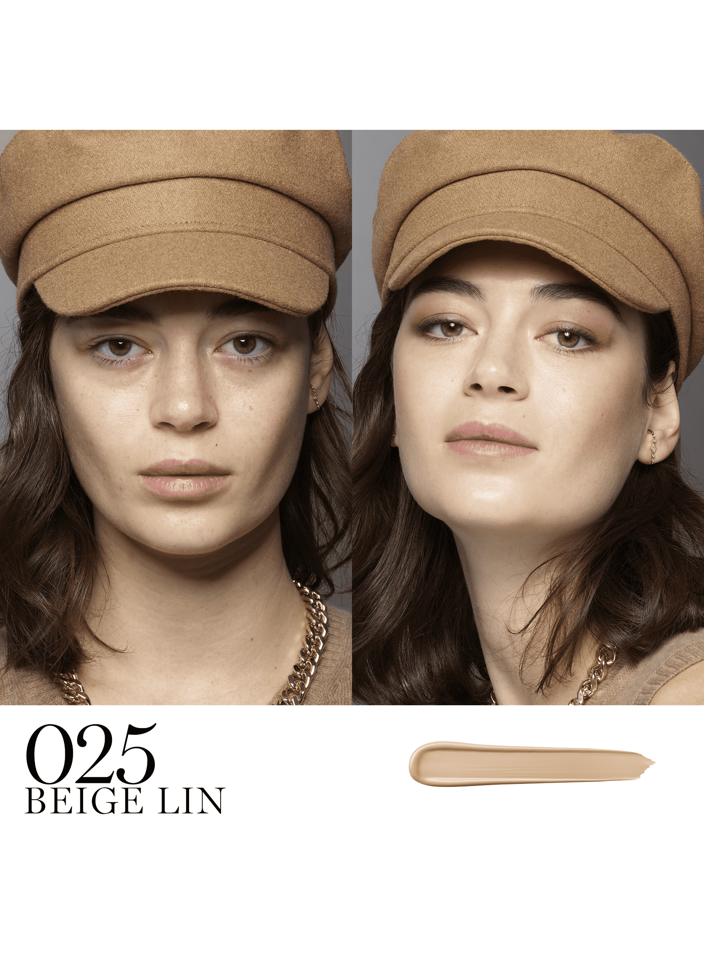 Teint Idole 2-in-1 concealer and foundation - 24h wear and hydration 025 beige lin