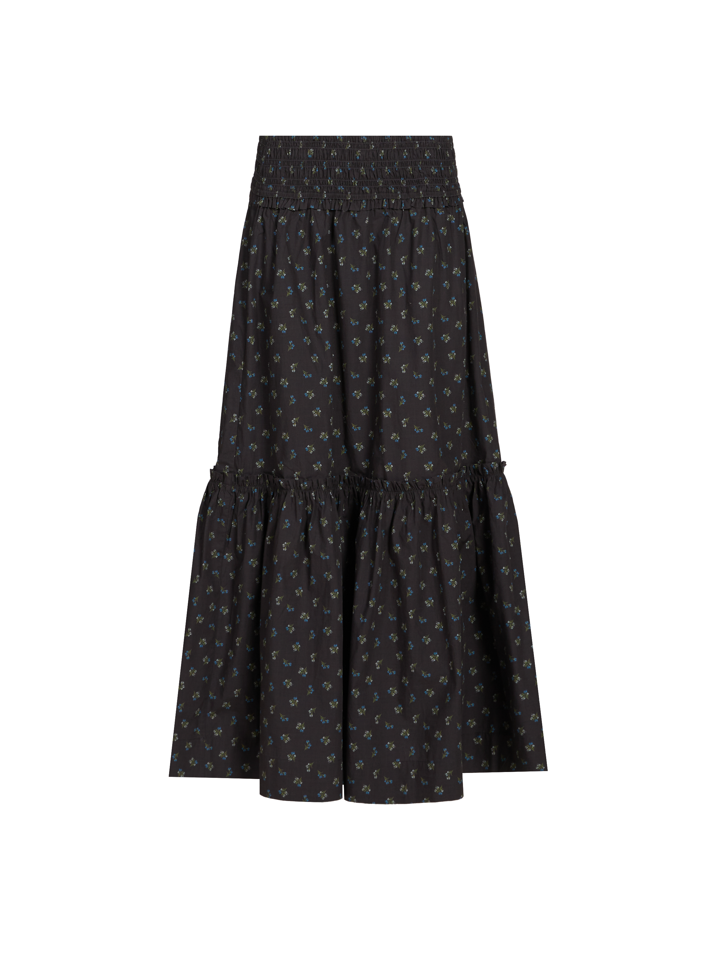 Jupe évasée à motif  GANNI Noir