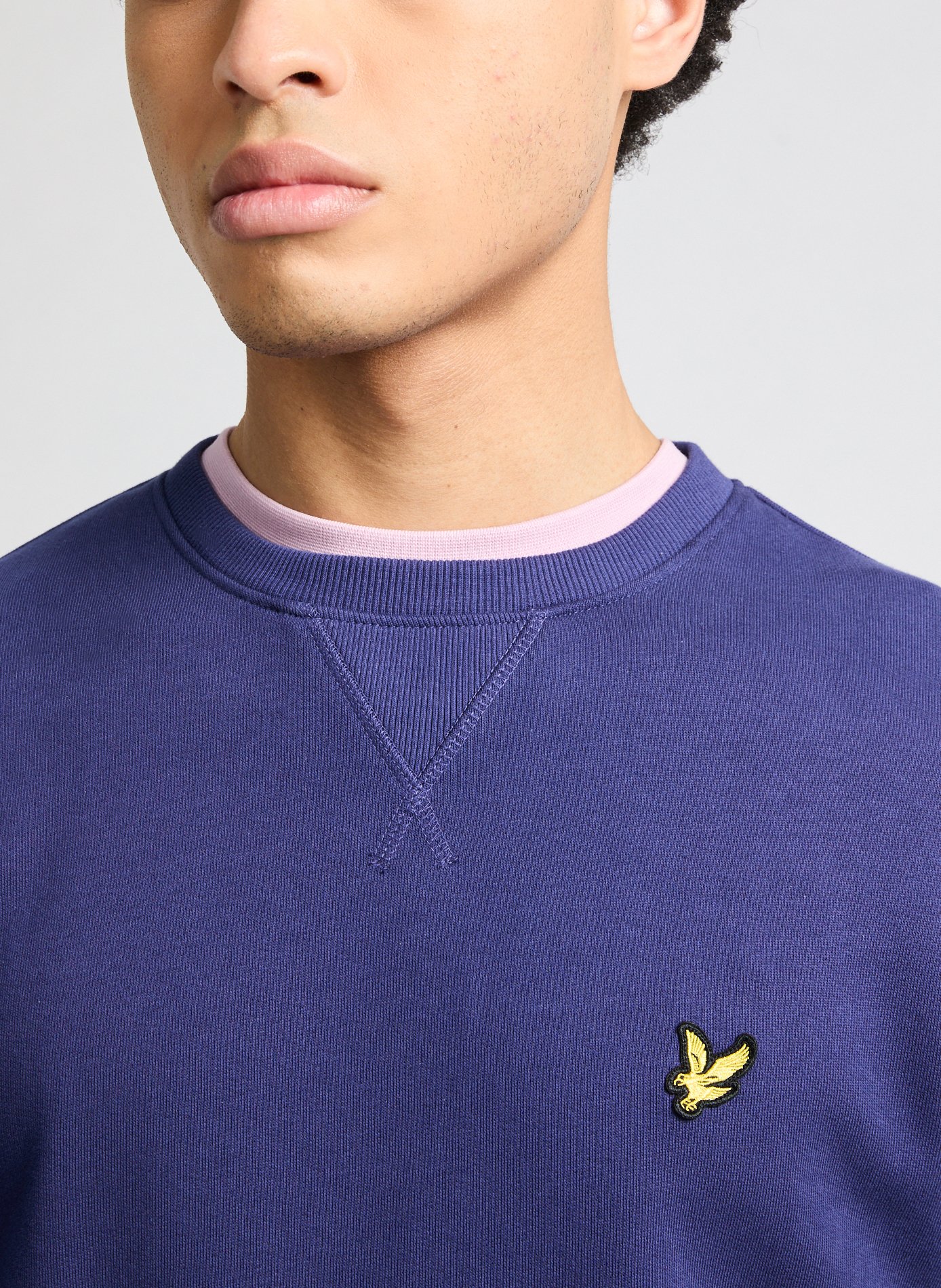 Sweatshirt droit  en coton LYLE & SCOTT Violet