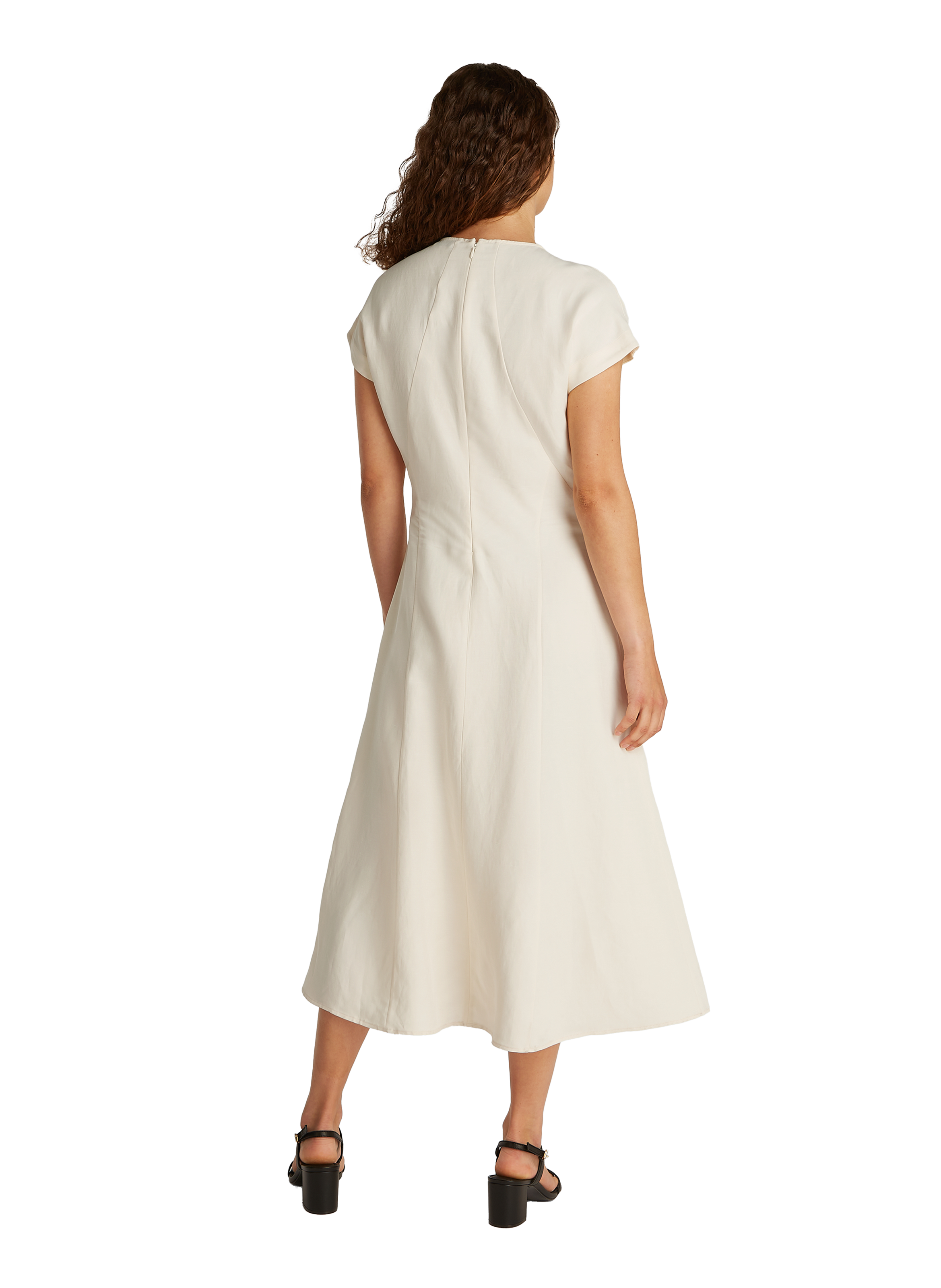 Robe midi évasée TOMMY HILFIGER Beige