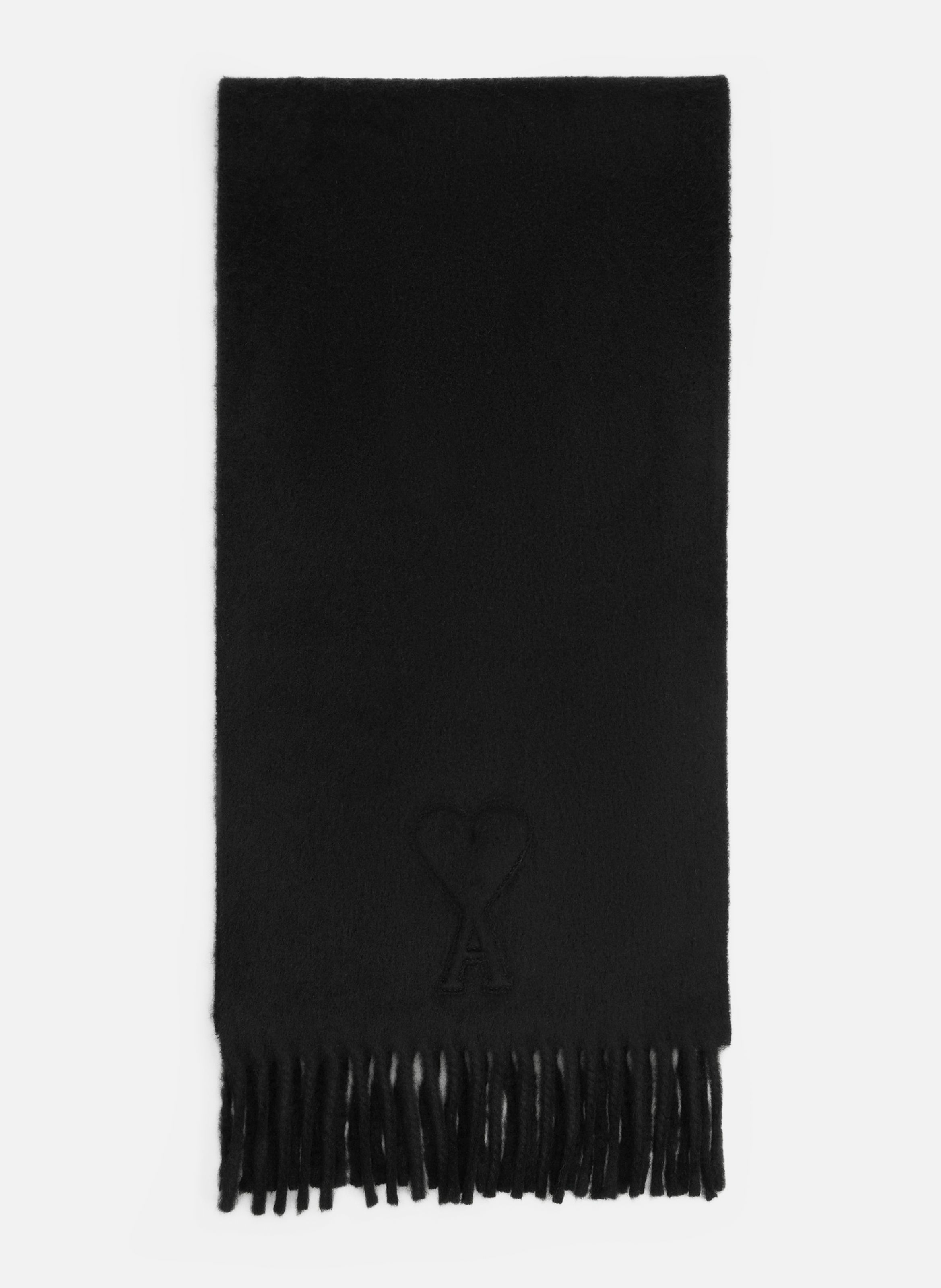 Echarpe ami de coeur en laine unisexe AMI PARIS Gris