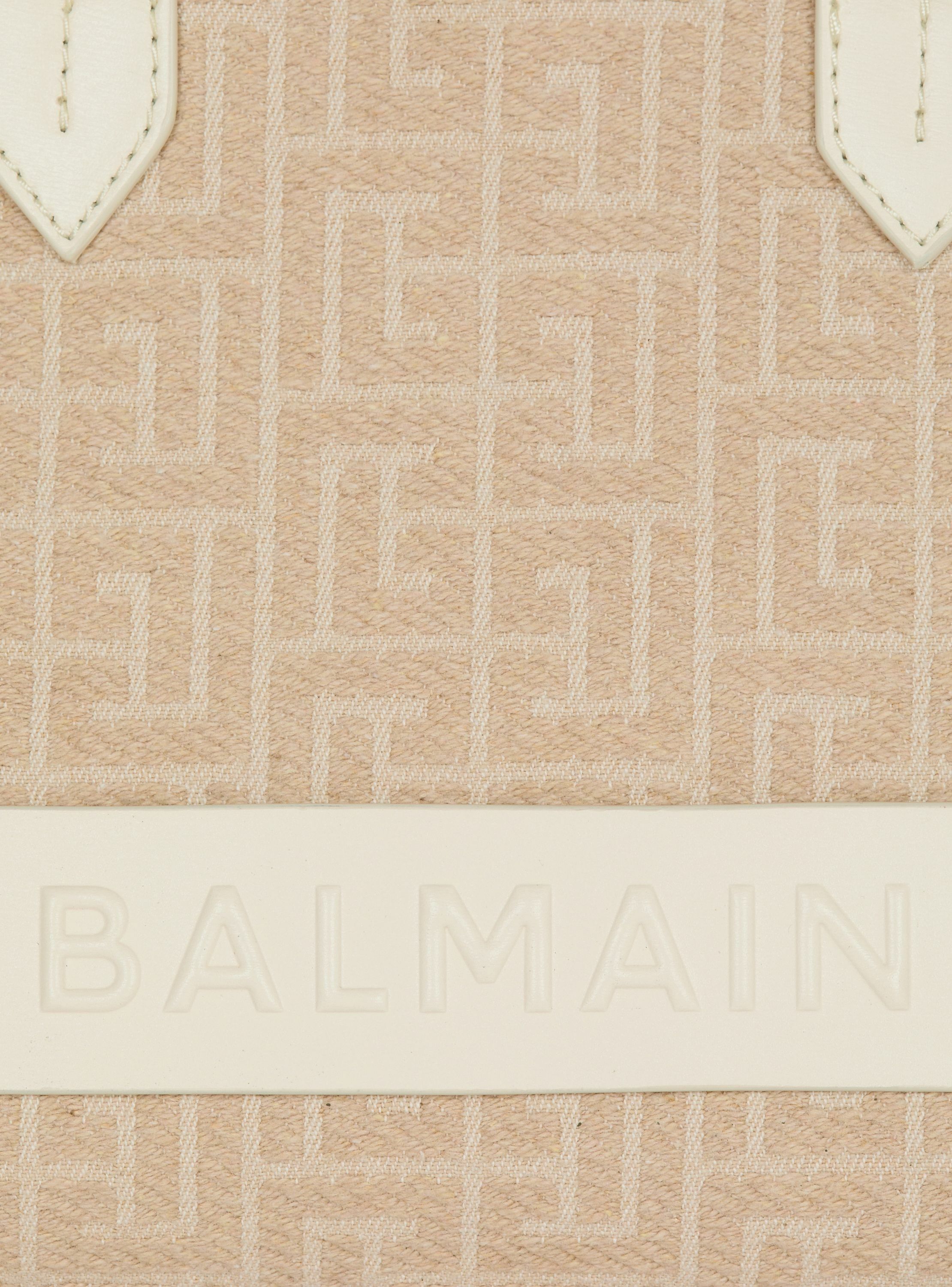 Sac cabas b-army small en toile monogrammée et cuir BALMAIN Beige