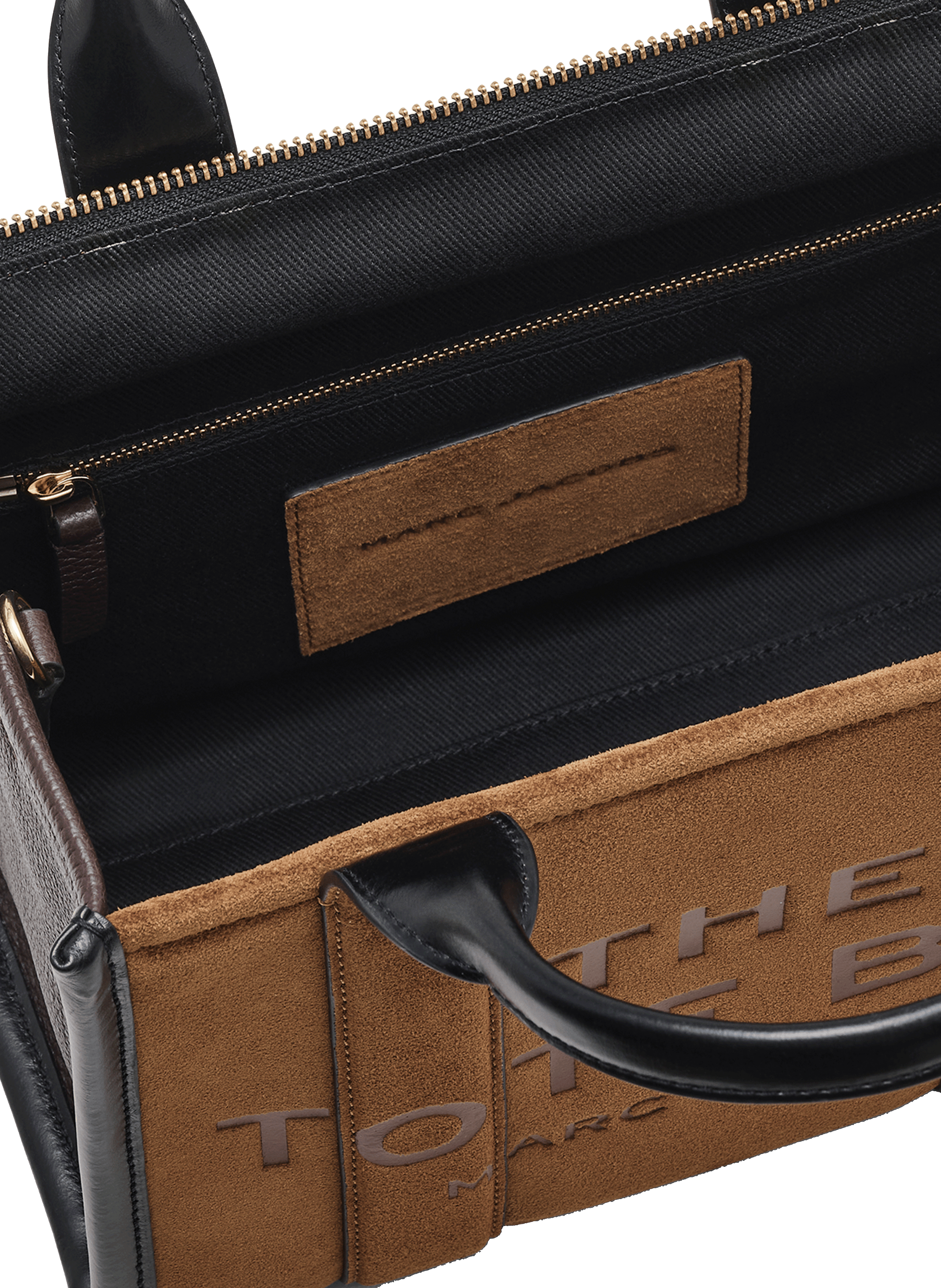 Sac cabas The Tote Bag en daim MARC JACOBS Marron