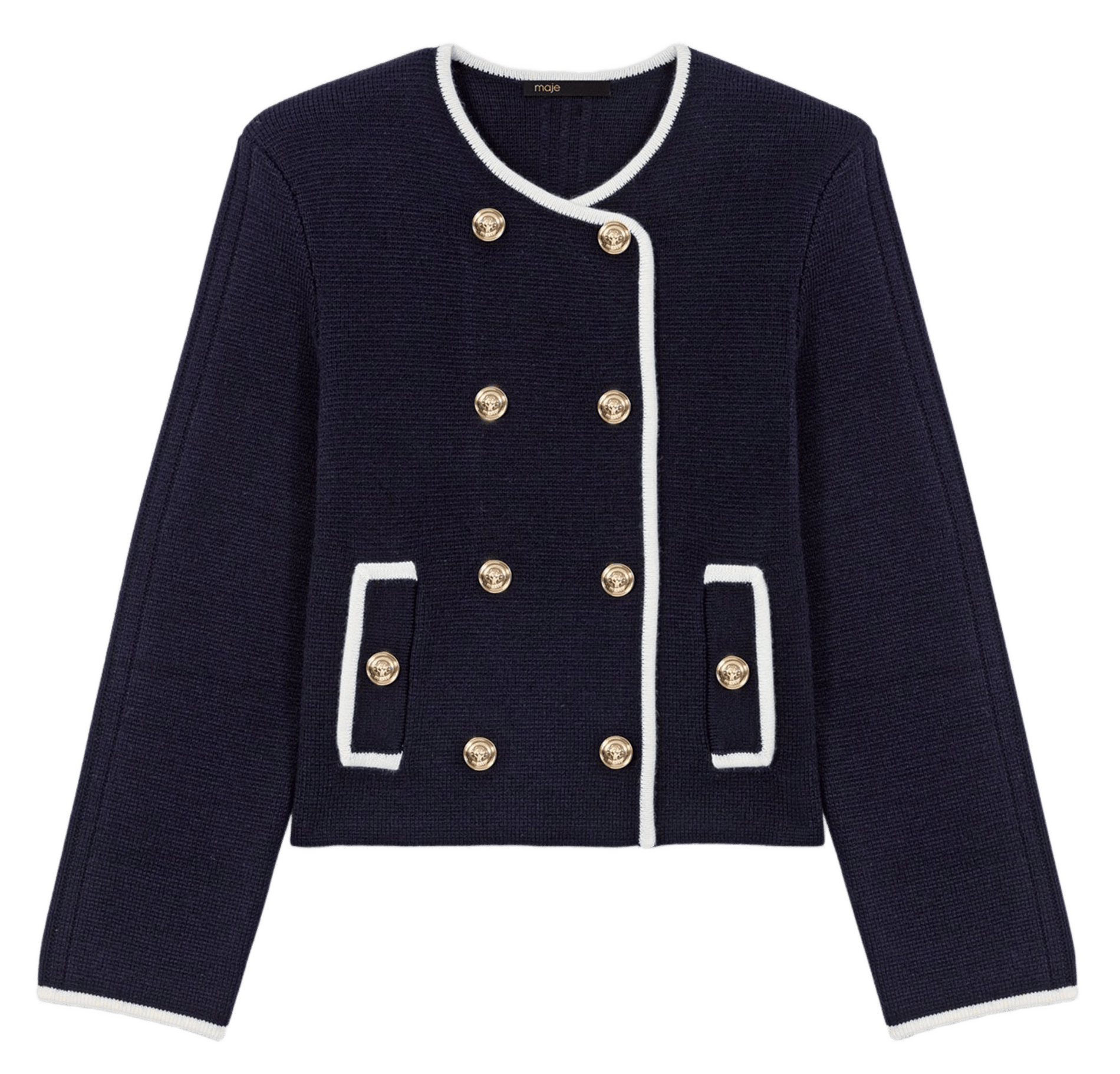 Cardigan col rond Bleu