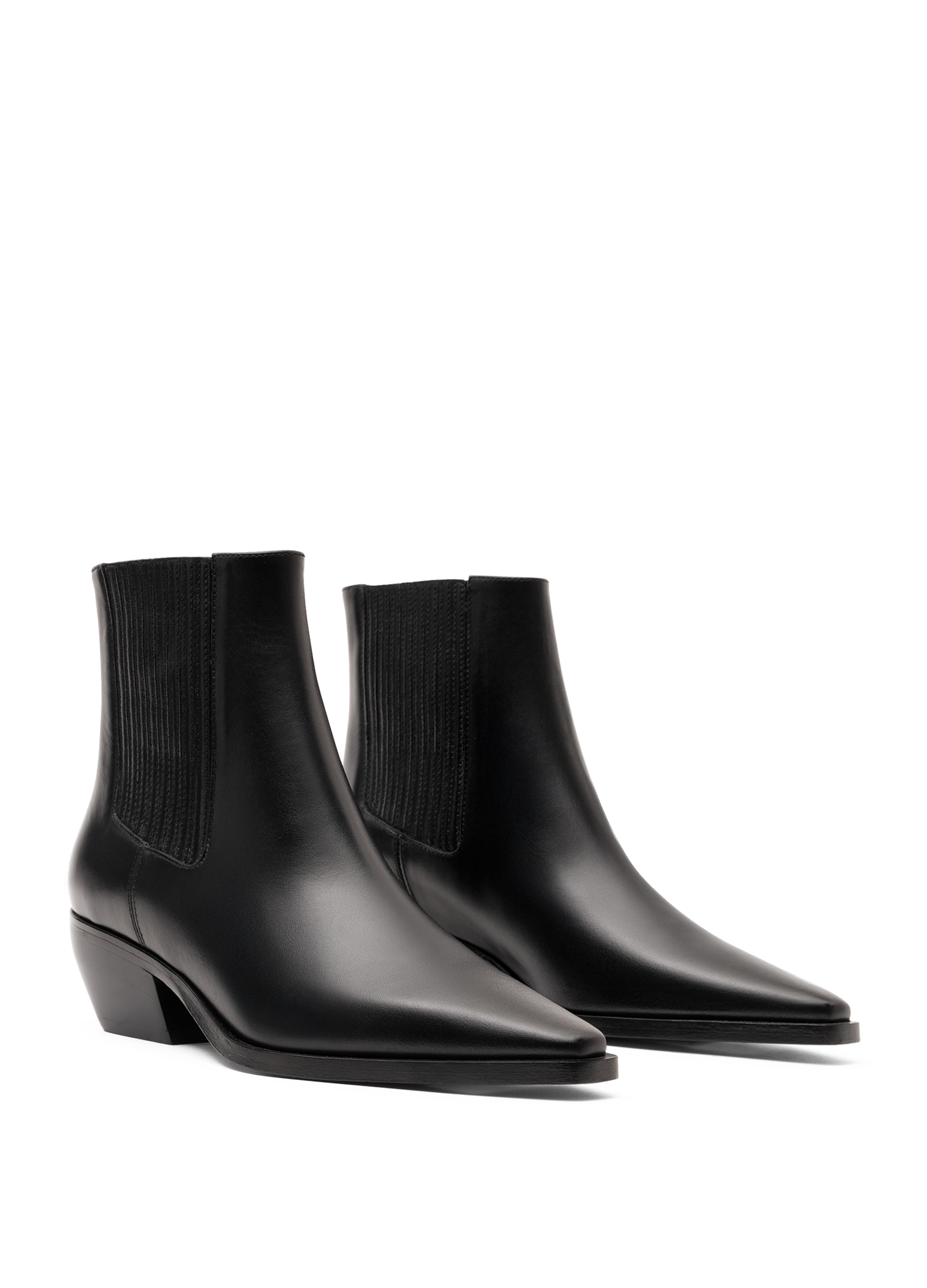 Bottines kira en veau lisse PARALLELE Noir