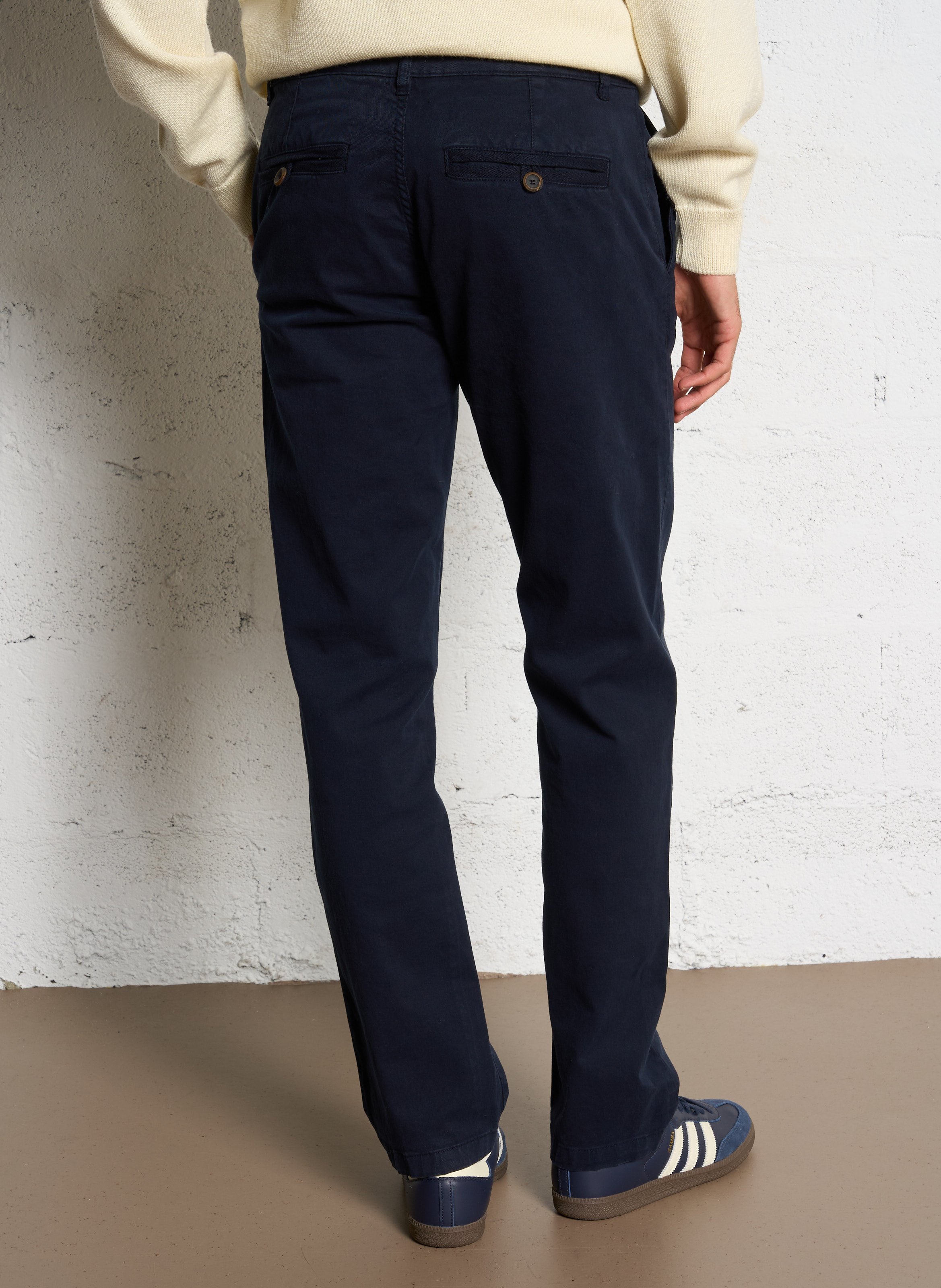 Pantalon chino uni en coton mélangé heritage ARMOR-LUX Bleu