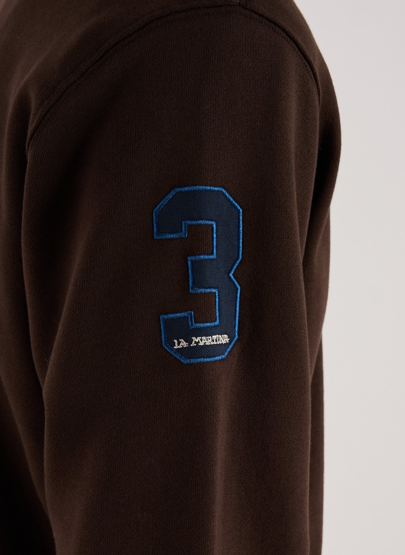 Sweatshirt à glissière en coton LA MARTINA Marron