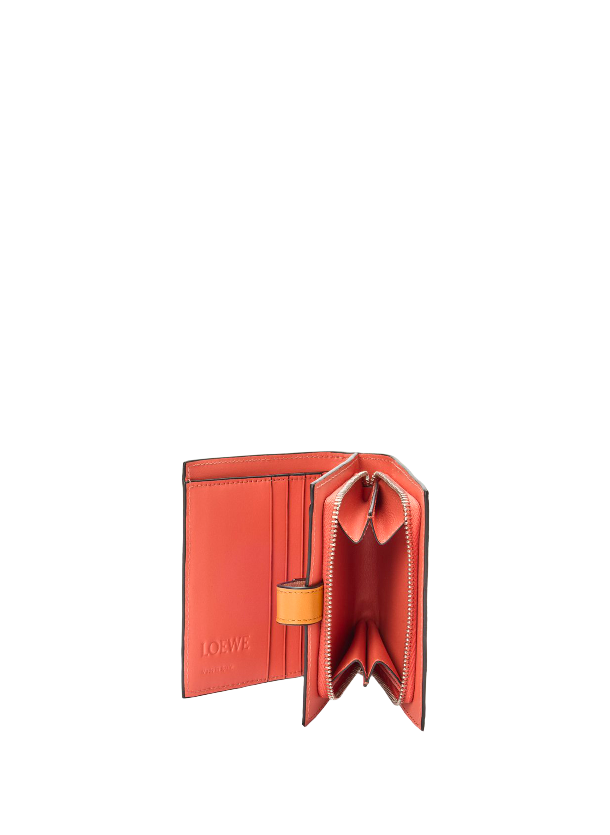 Compact zip-around wallet in soft grained calfskin leather LOEWE Beige