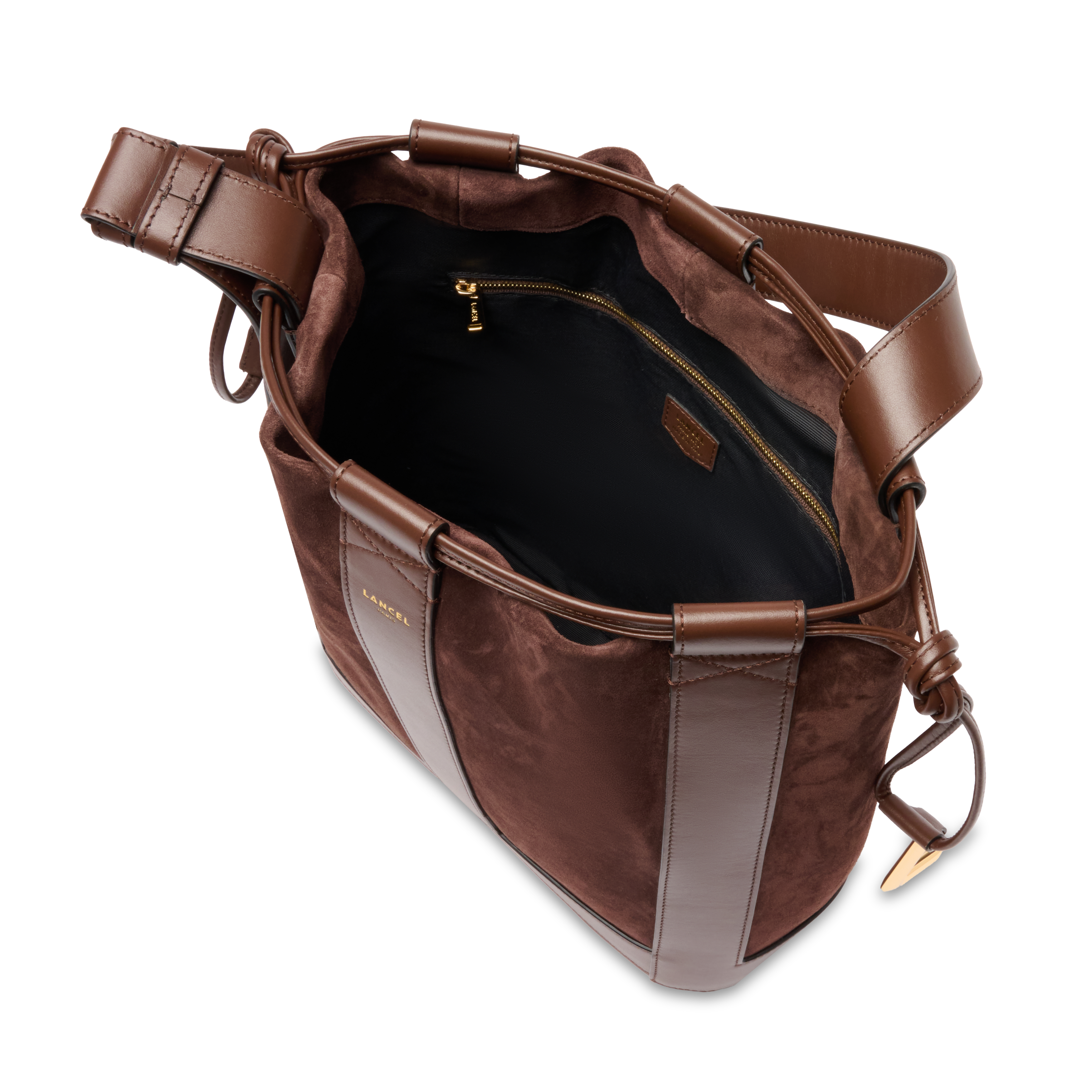 Sac seau m elles de lancel en cuir LANCEL Marron